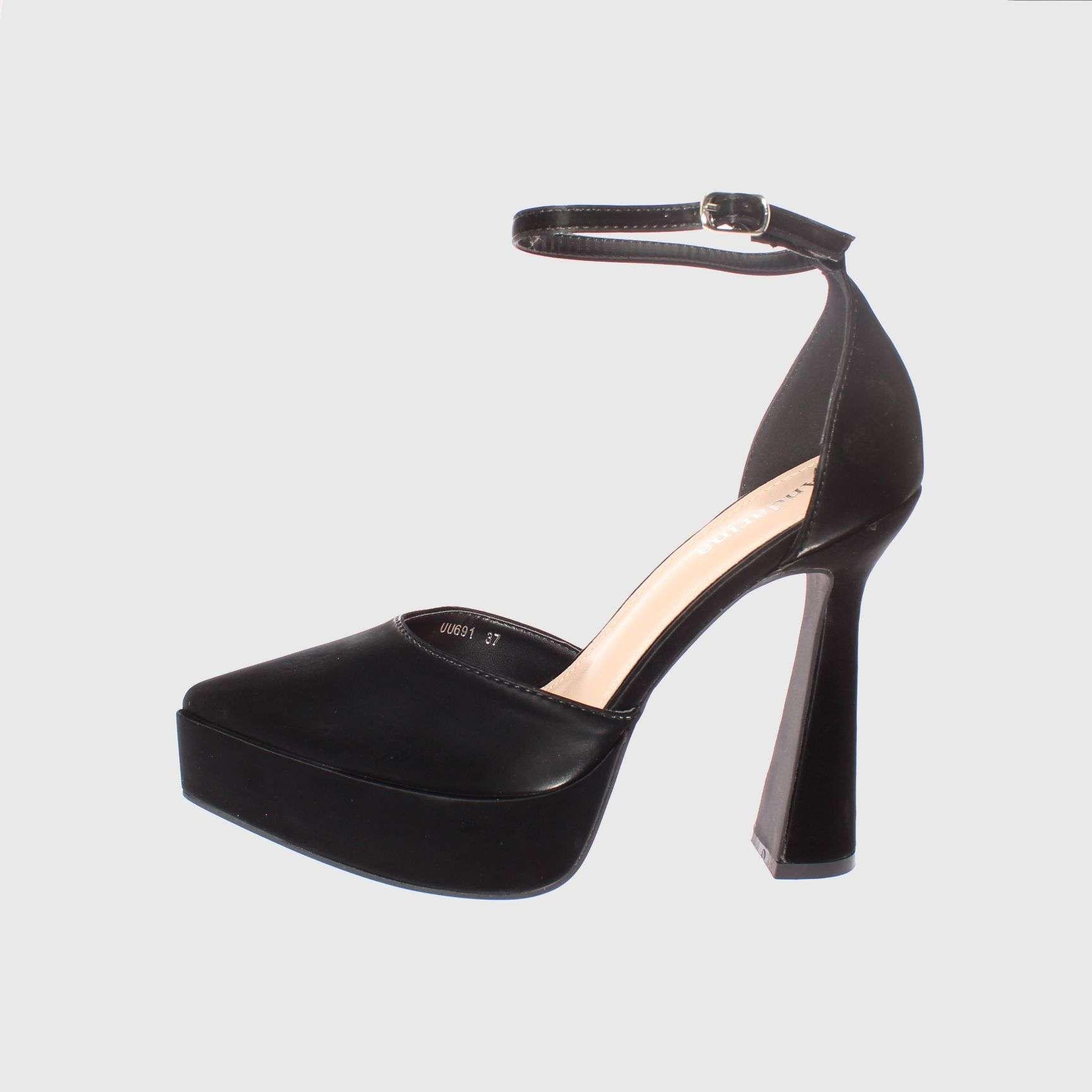 Zapato Negro Vía Franca Mujer-1