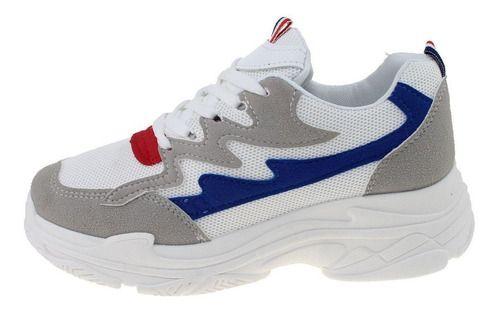 Zapatilla Blanco/Azul Vía Franca Mujer-1