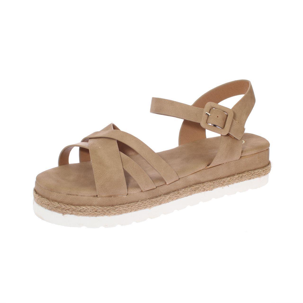 Sandalia Plataforma Khaki Vía franca Mujer-0
