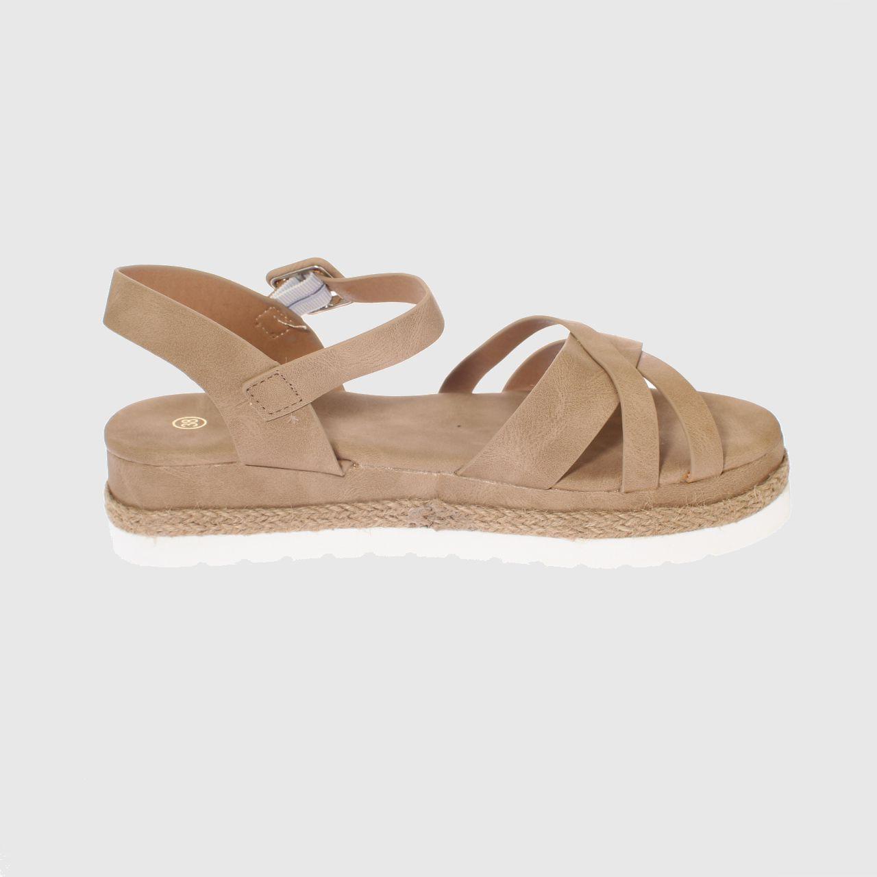 Sandalia Plataforma Khaki Vía franca Mujer-3