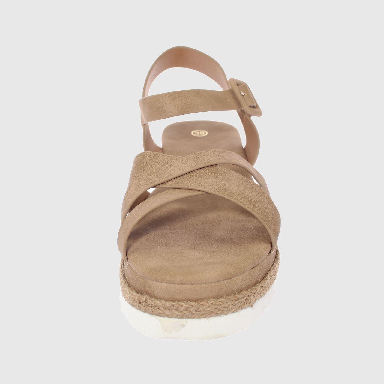 Sandalia Plataforma Khaki Vía franca Mujer-1