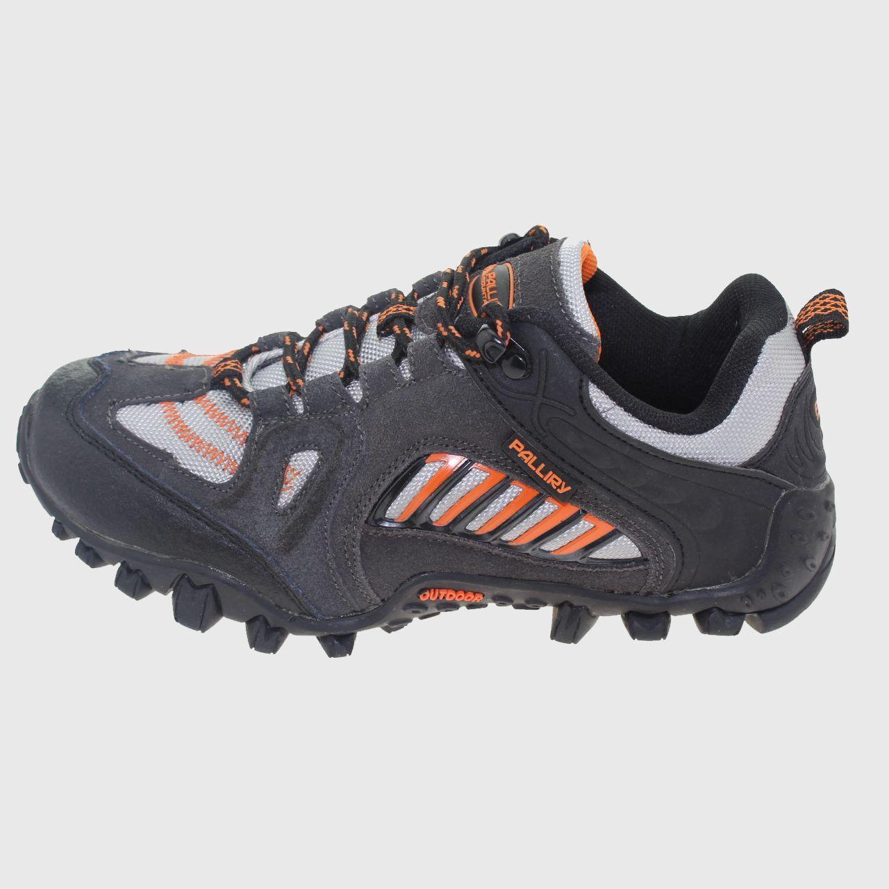 Zapatilla Outdoor Negro/Gris/Naranjo Vía Franca Niño-1