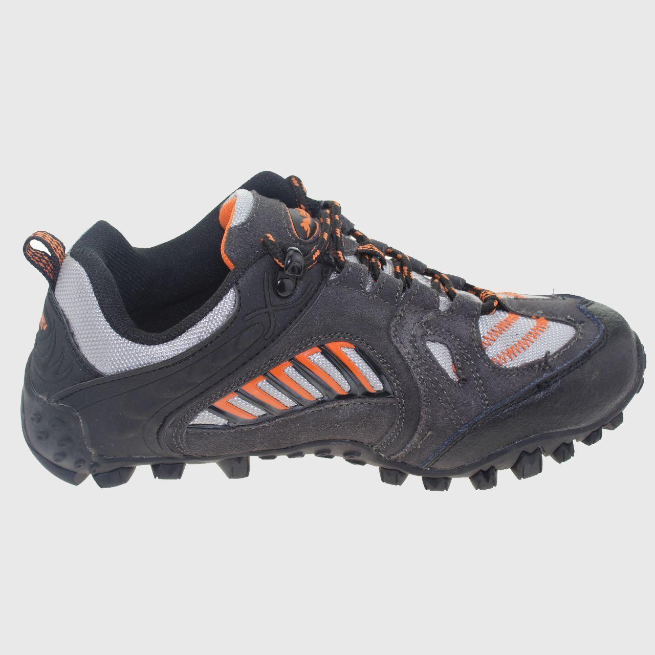Zapatilla Outdoor Negro/Gris/Naranjo Vía Franca Niño-3