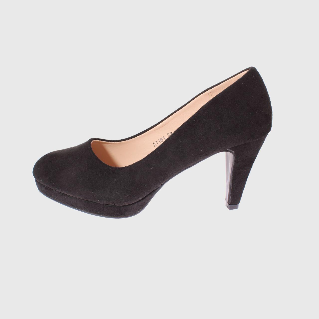 Zapato Taco Negro Vía Franca Mujer-1
