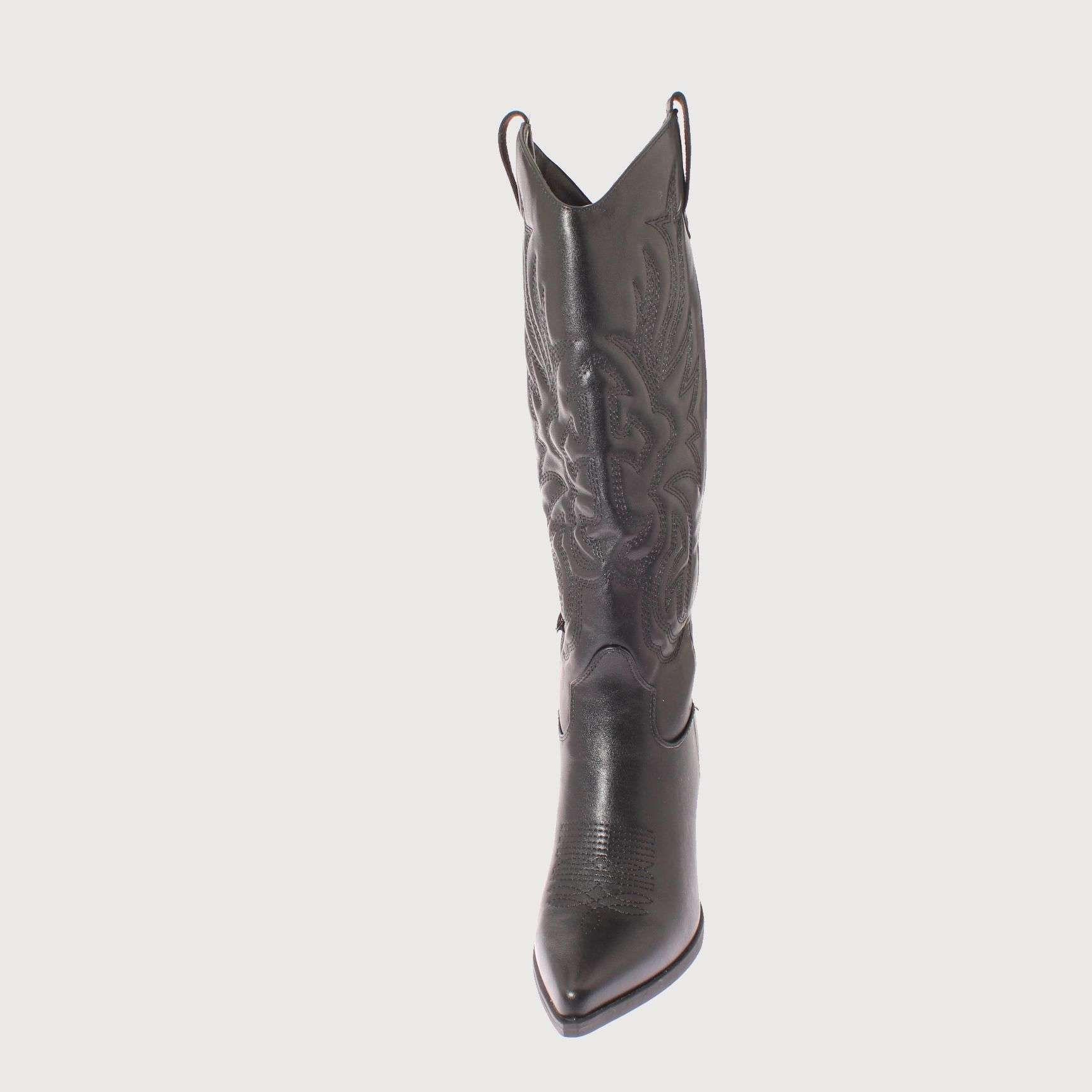 Bota Vaquera Negro Vía Franca Mujer Art: 5Q15NEGRO-2