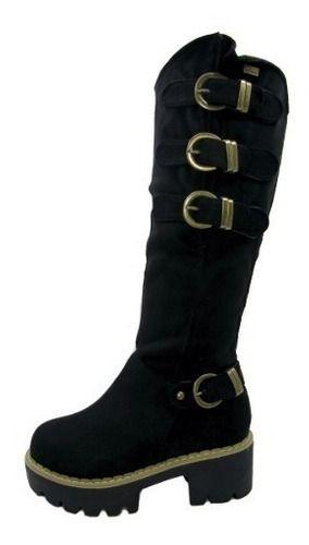 Bota Casual Para Mujer Color Negro-0