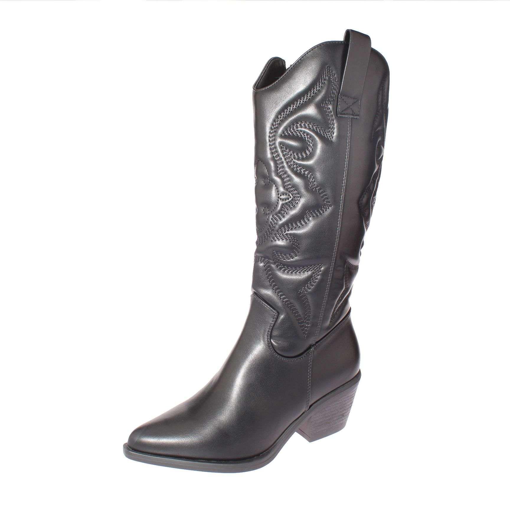 Bota Vaquera Negro Vía Franca Mujer Art: 5PG230741BLACK-0