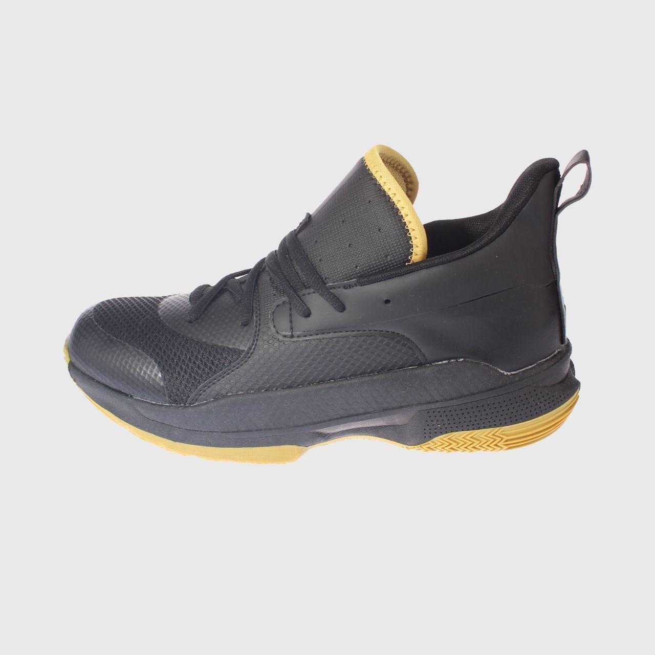 Zapatilla Caña Negro/Dorado Vía Franca Hombre-2