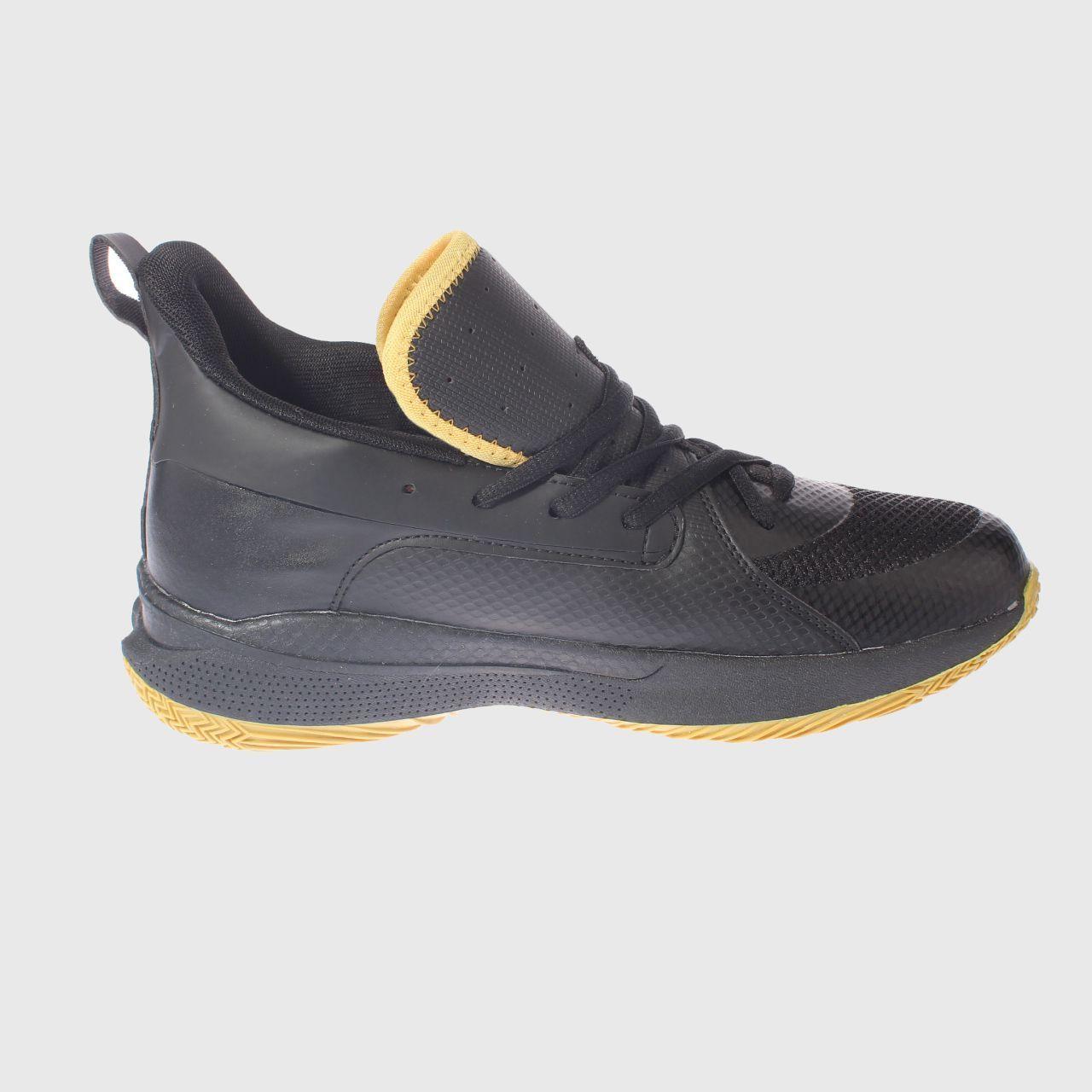 Zapatilla Caña Negro/Dorado Vía Franca Hombre-3