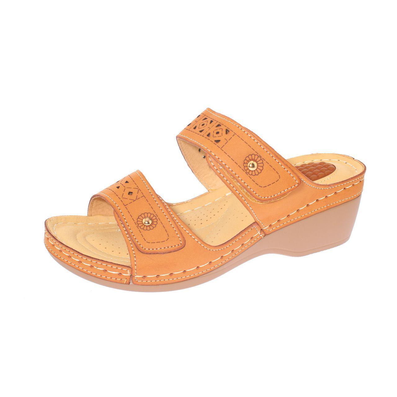 Sandalia Confort Camel Vía Franca Mujer-0