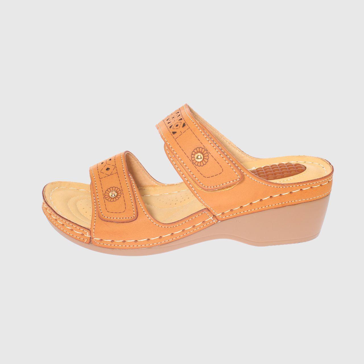 Sandalia Confort Camel Vía Franca Mujer-1