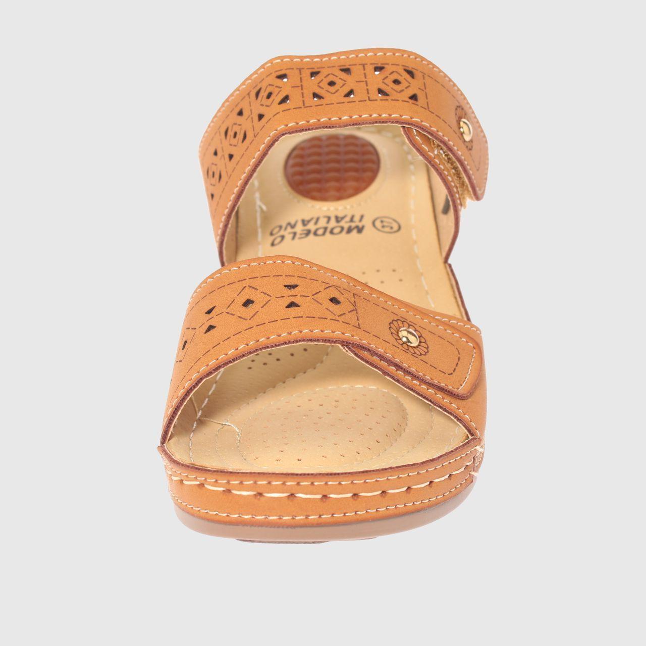 Sandalia Confort Camel Vía Franca Mujer-2