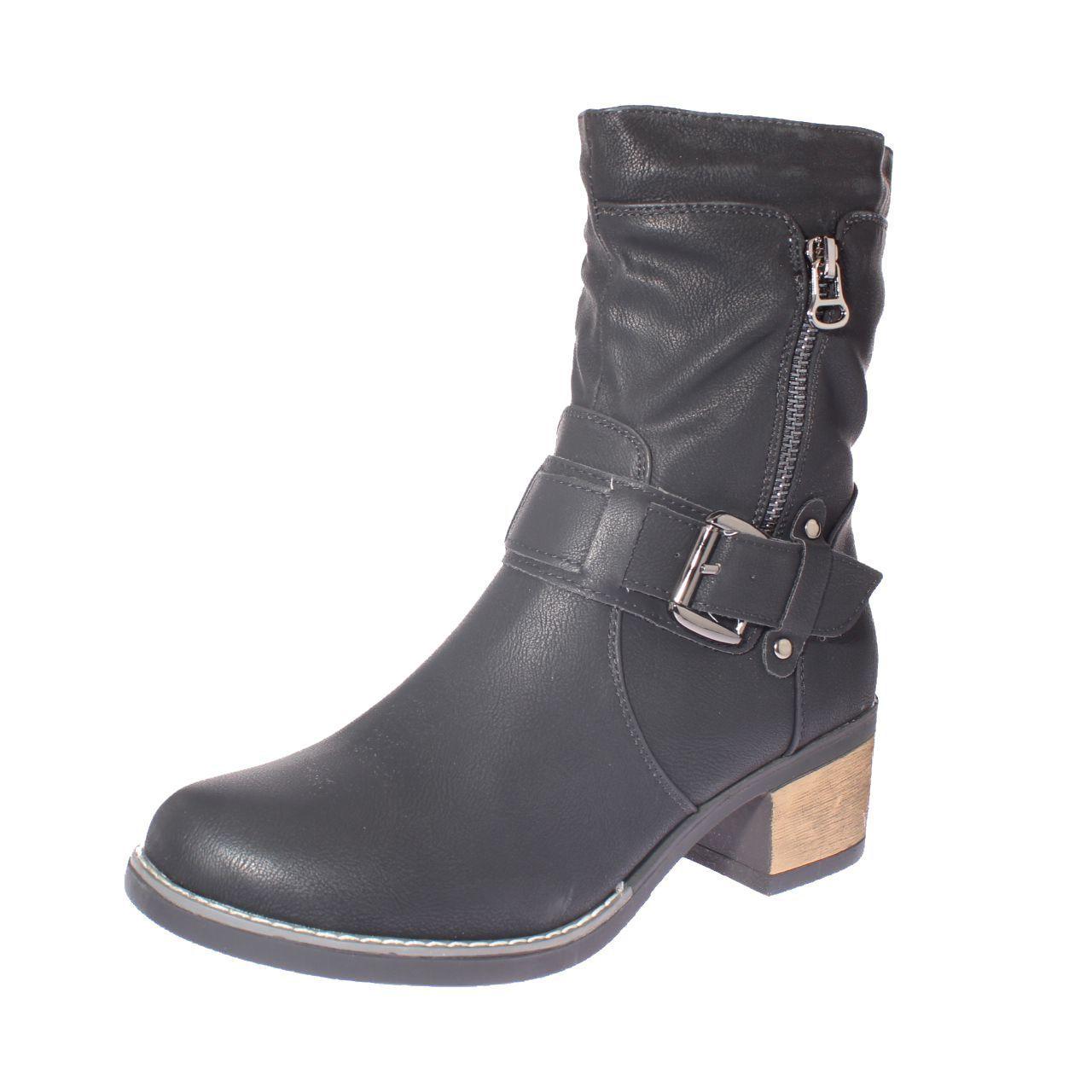 Bota  Negro Vía Franca Mujer-0