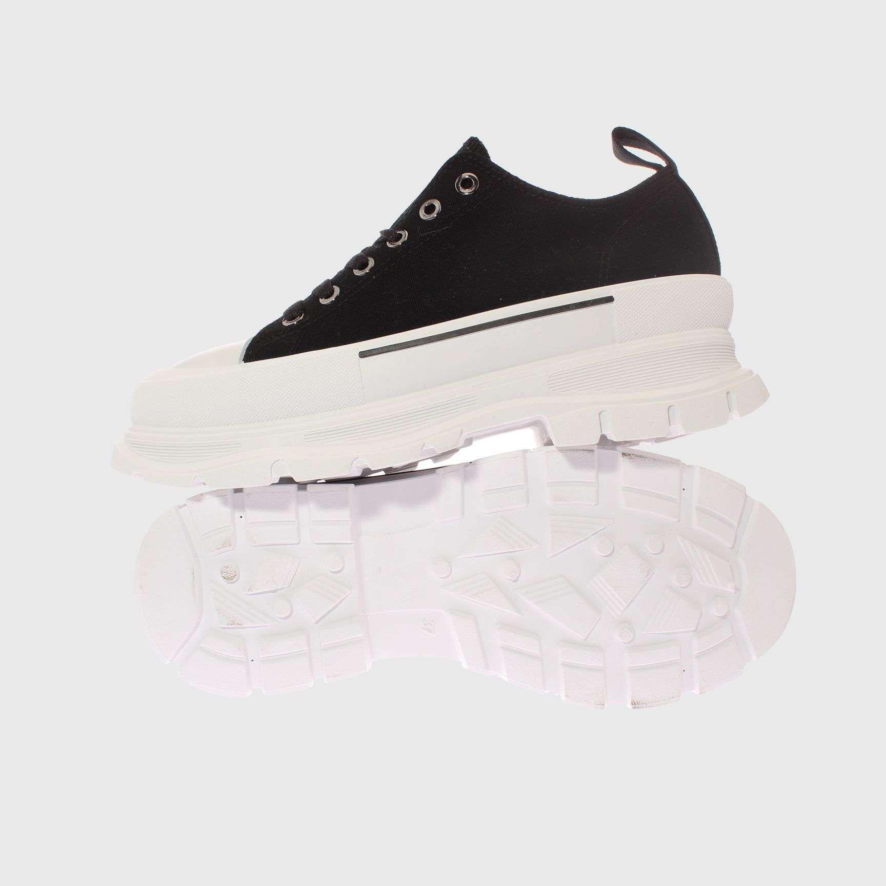 Zapatilla Lona Negro Vía Franca Mujer-1