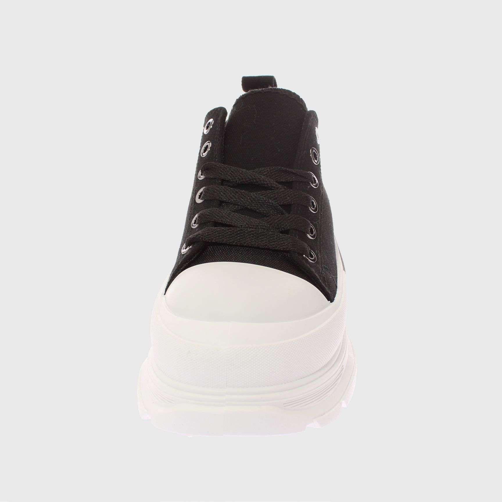 Zapatilla Lona Negro Vía Franca Mujer-2