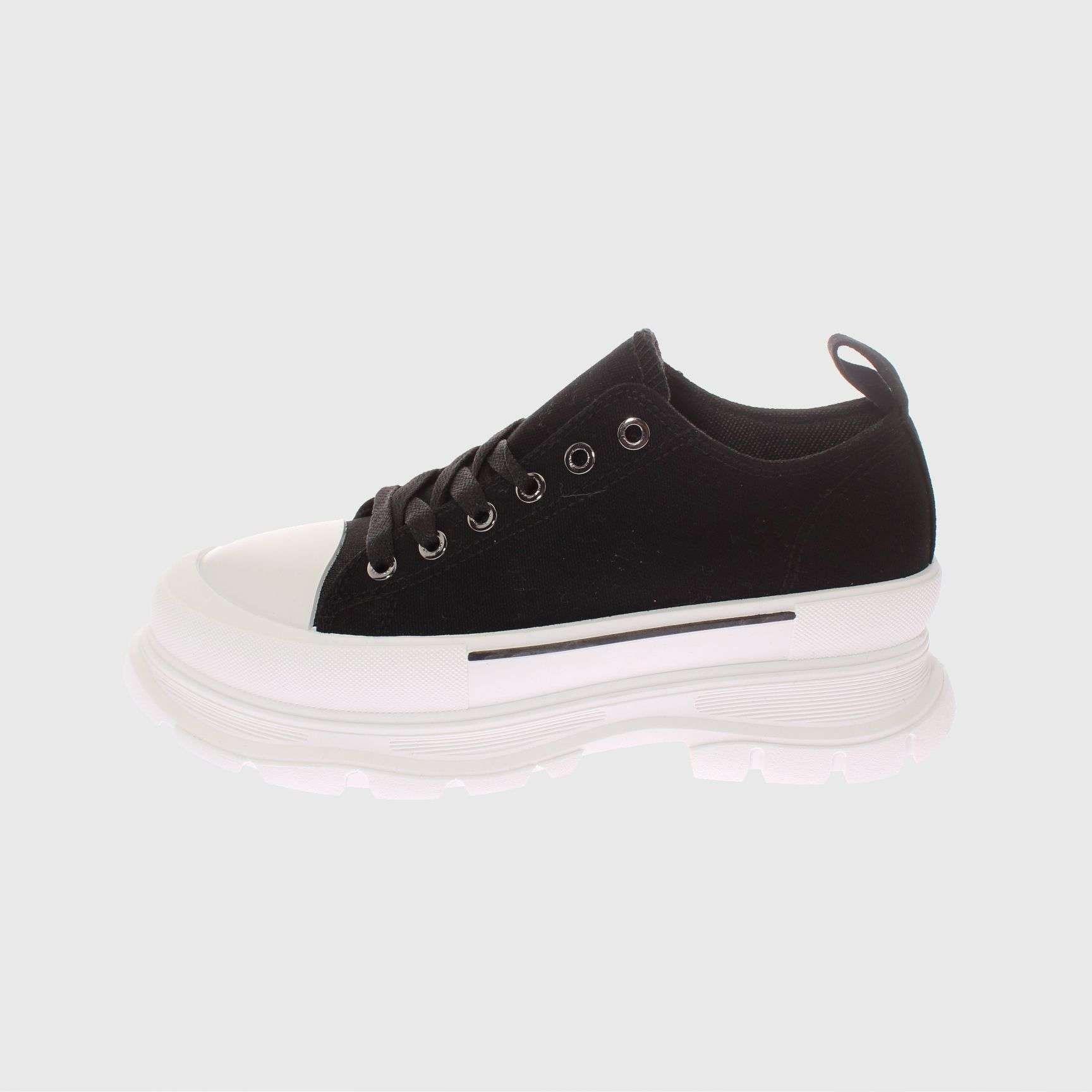 Zapatilla Lona Negro Vía Franca Mujer-4