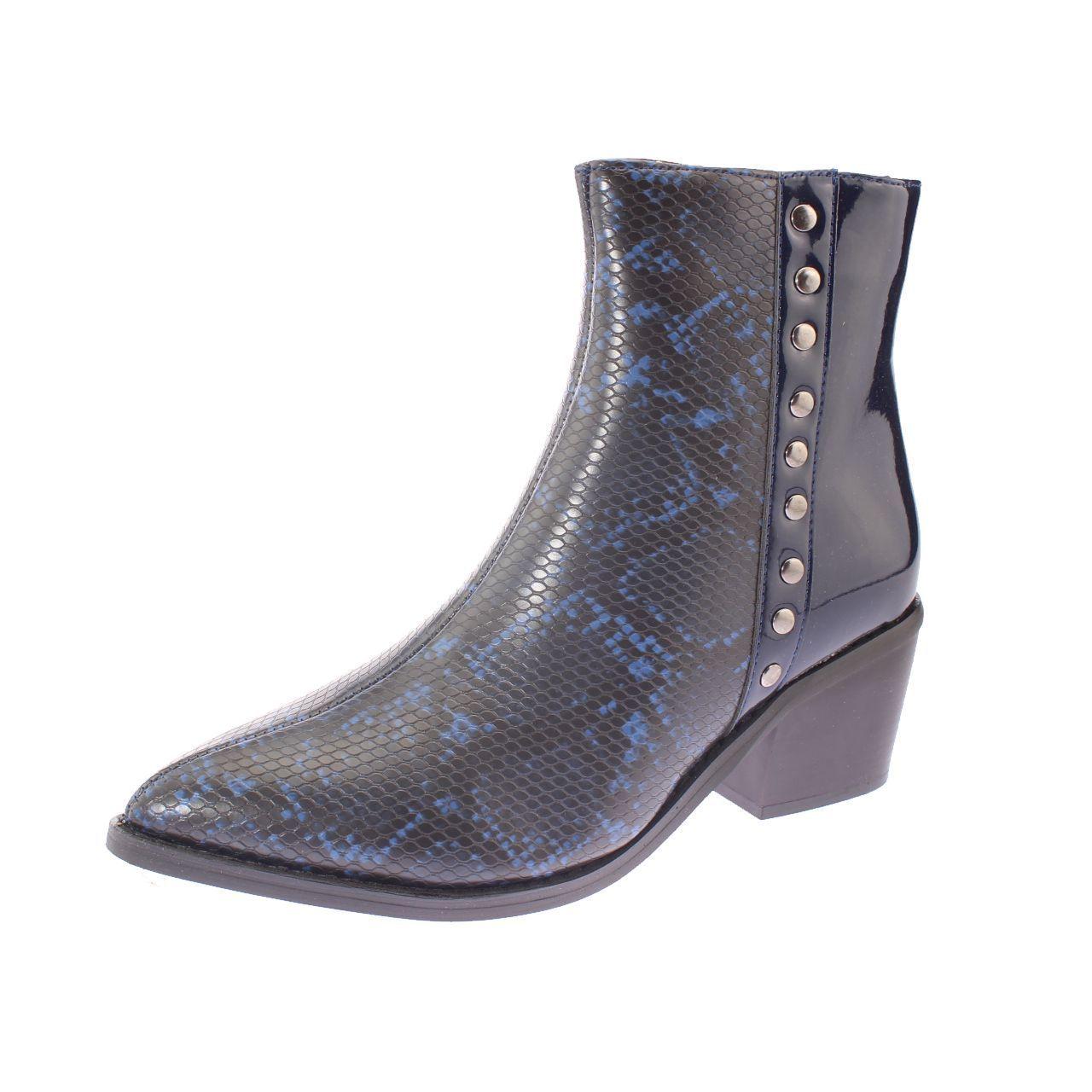 Botin Animal Navy Vía Franca Mujer-0