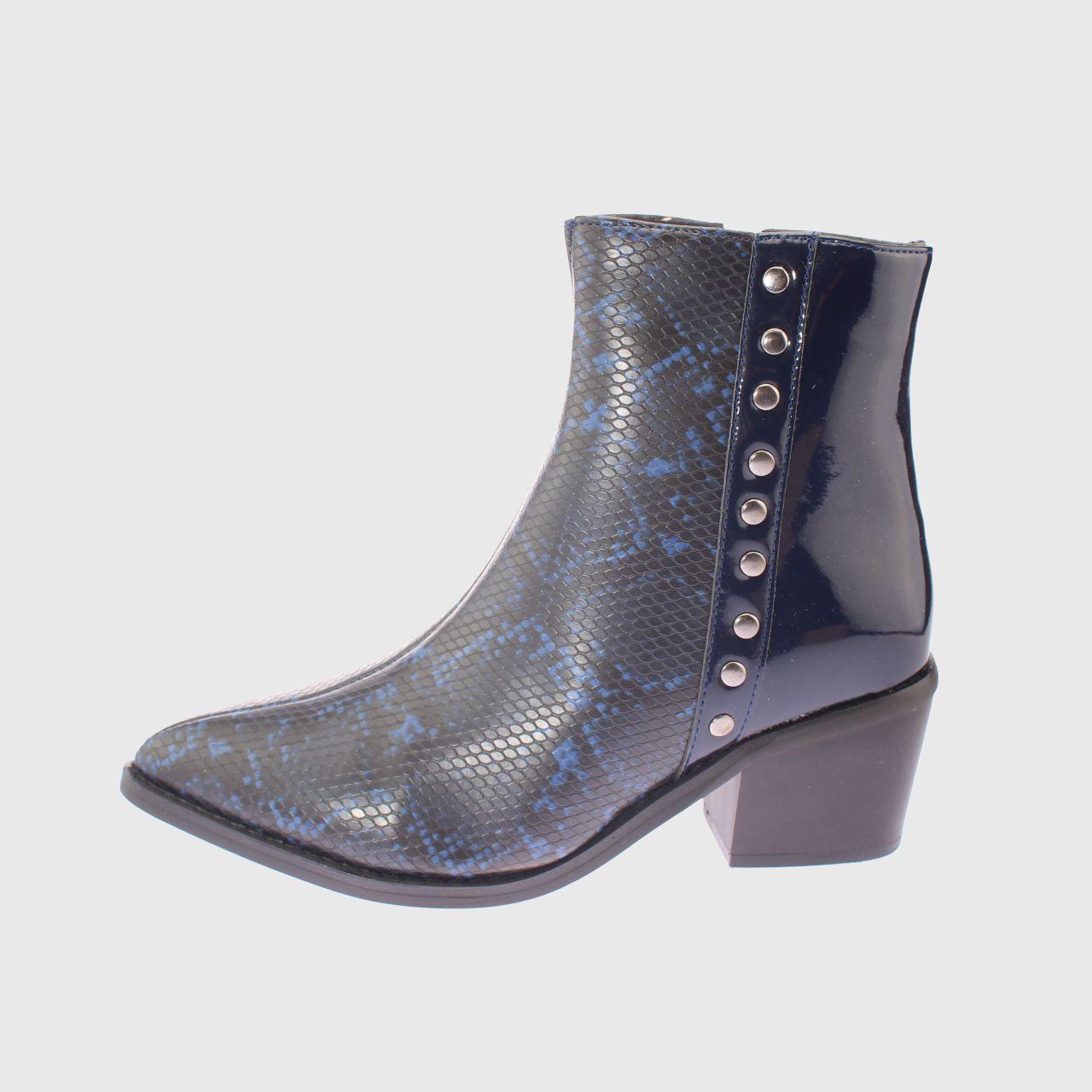 Botin Animal Navy Vía Franca Mujer-1