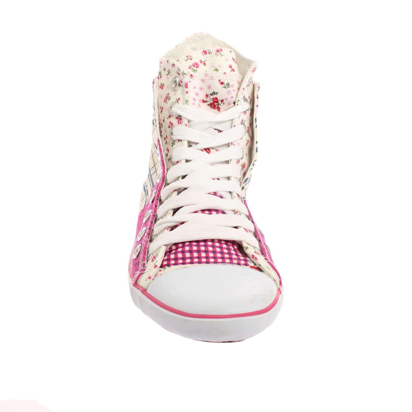 Zapatilla Lona Fucsia Vía Franca Mujer Art: 5DSCO1077FUCSIABLANCO-2