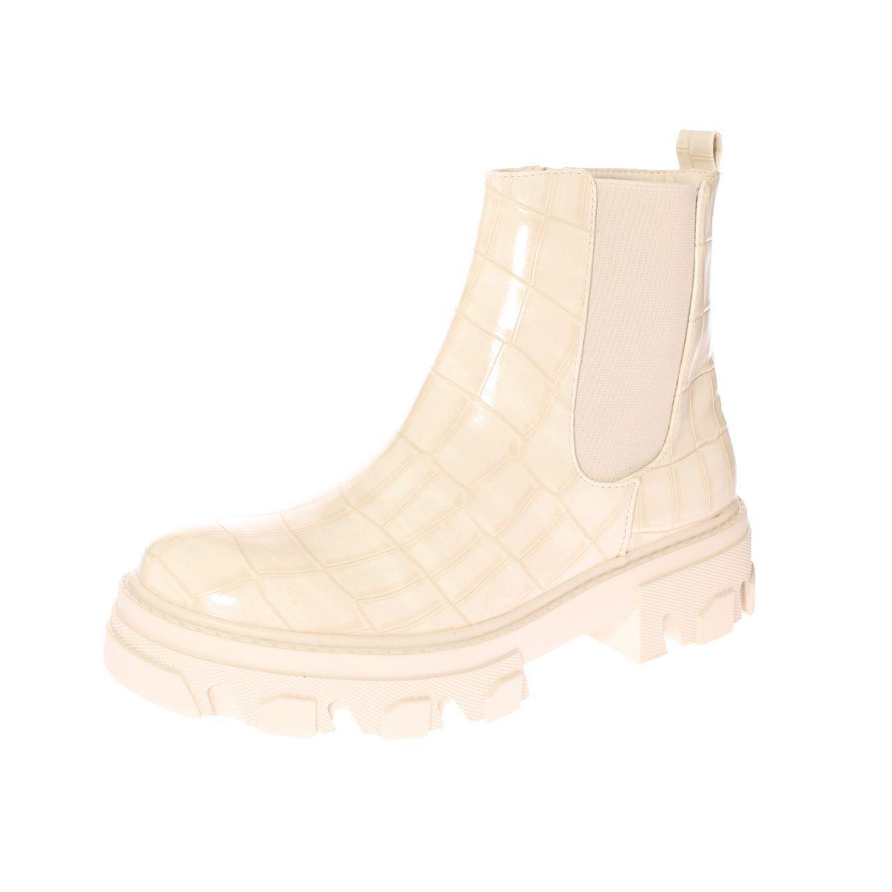 Botín Croco Beige Vía Franca Mujer-0