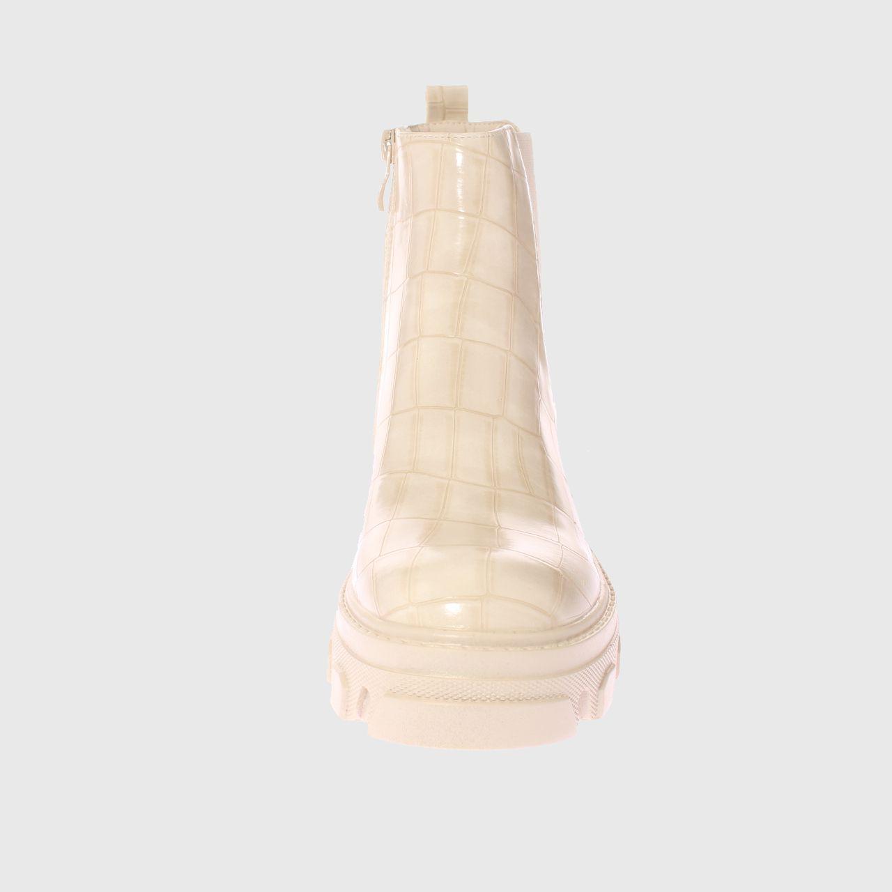 Botín Croco Beige Vía Franca Mujer-2