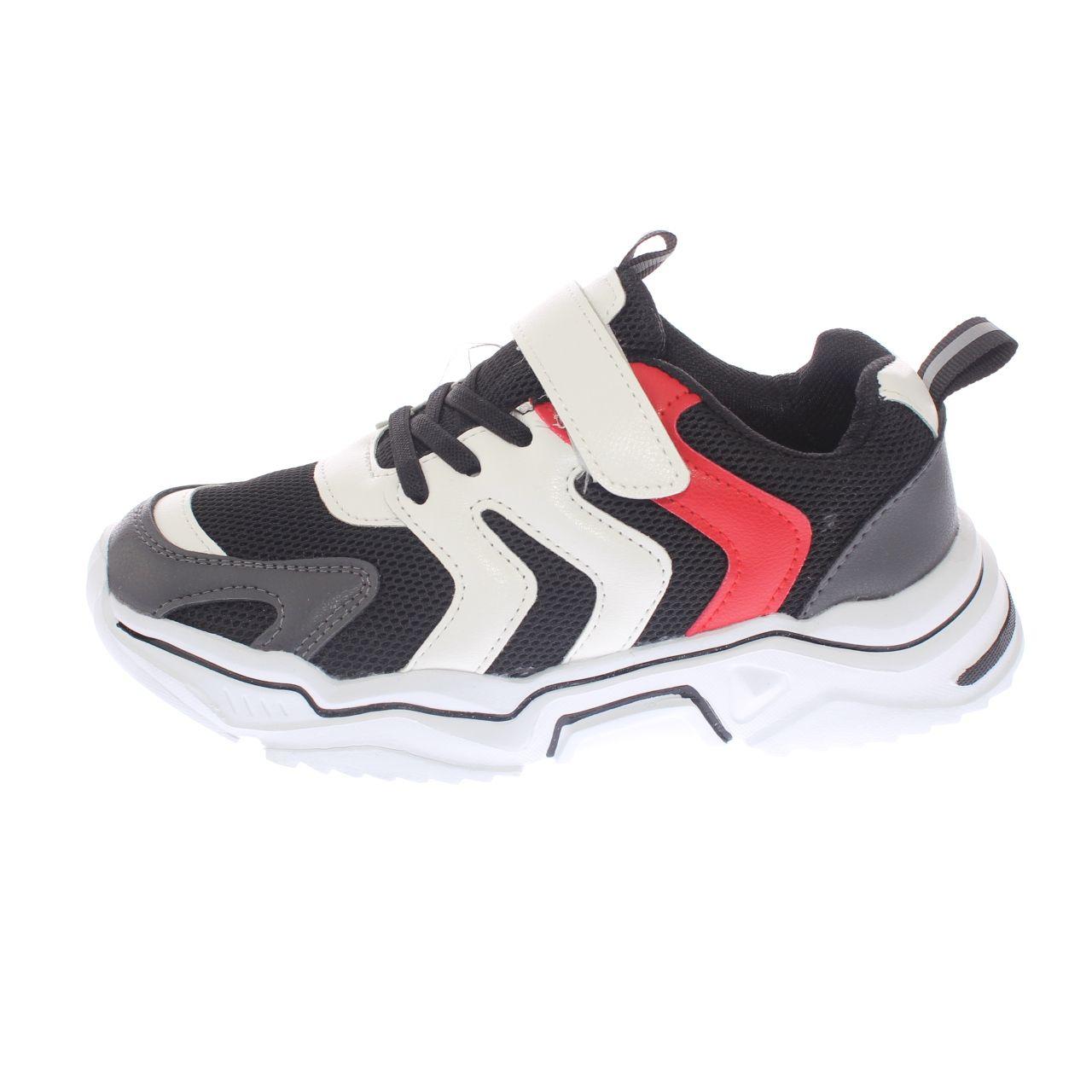 Zapatilla Negro/rojo Vía Franca Niño-3