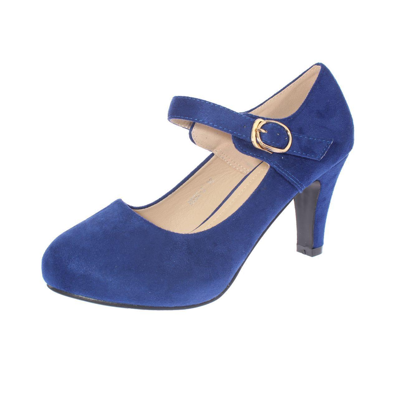 Zapato taco Azul Vía Franca Mujer-0
