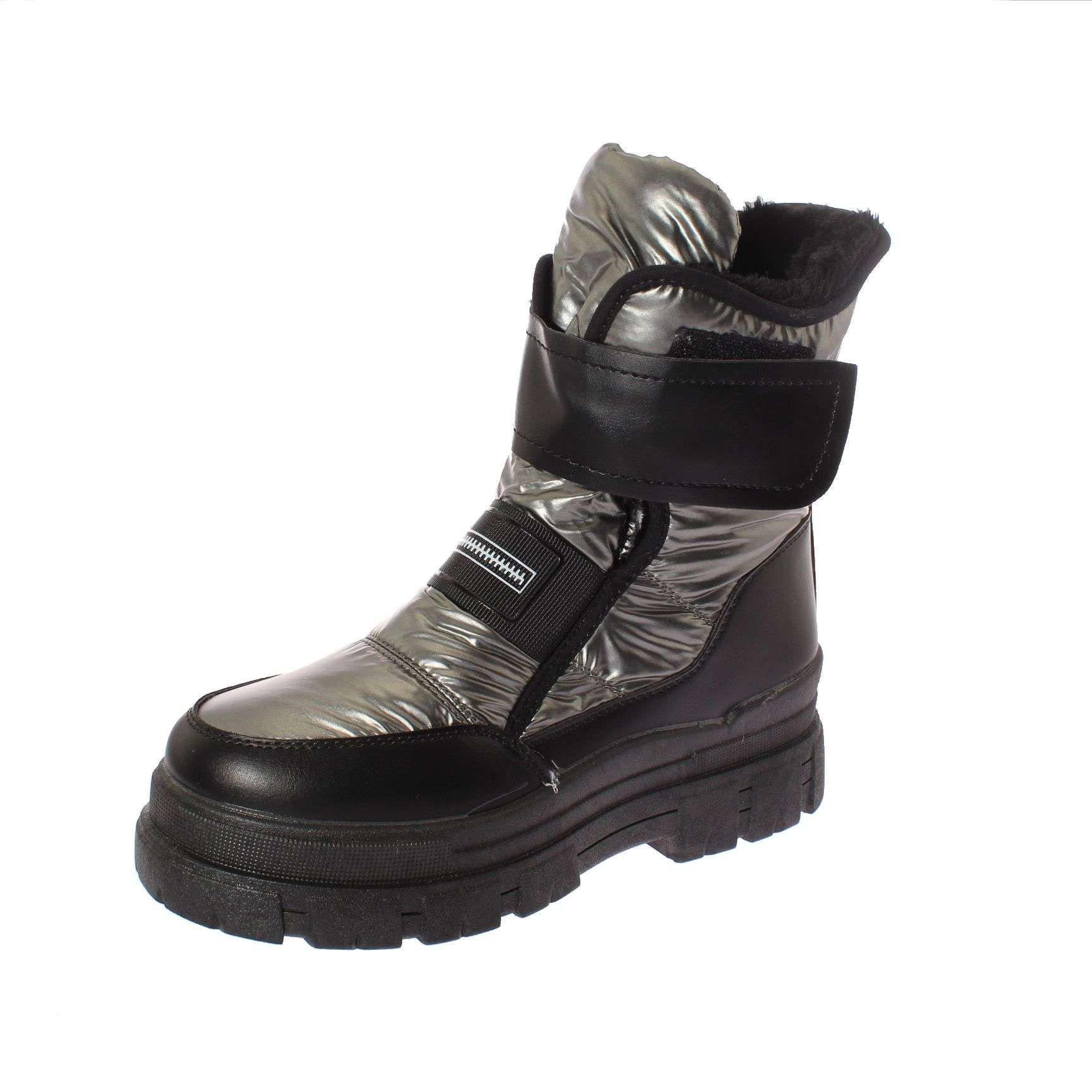 Bota Piel Plateado Vía Franca Mujer Art: 5Y306SILVER-0