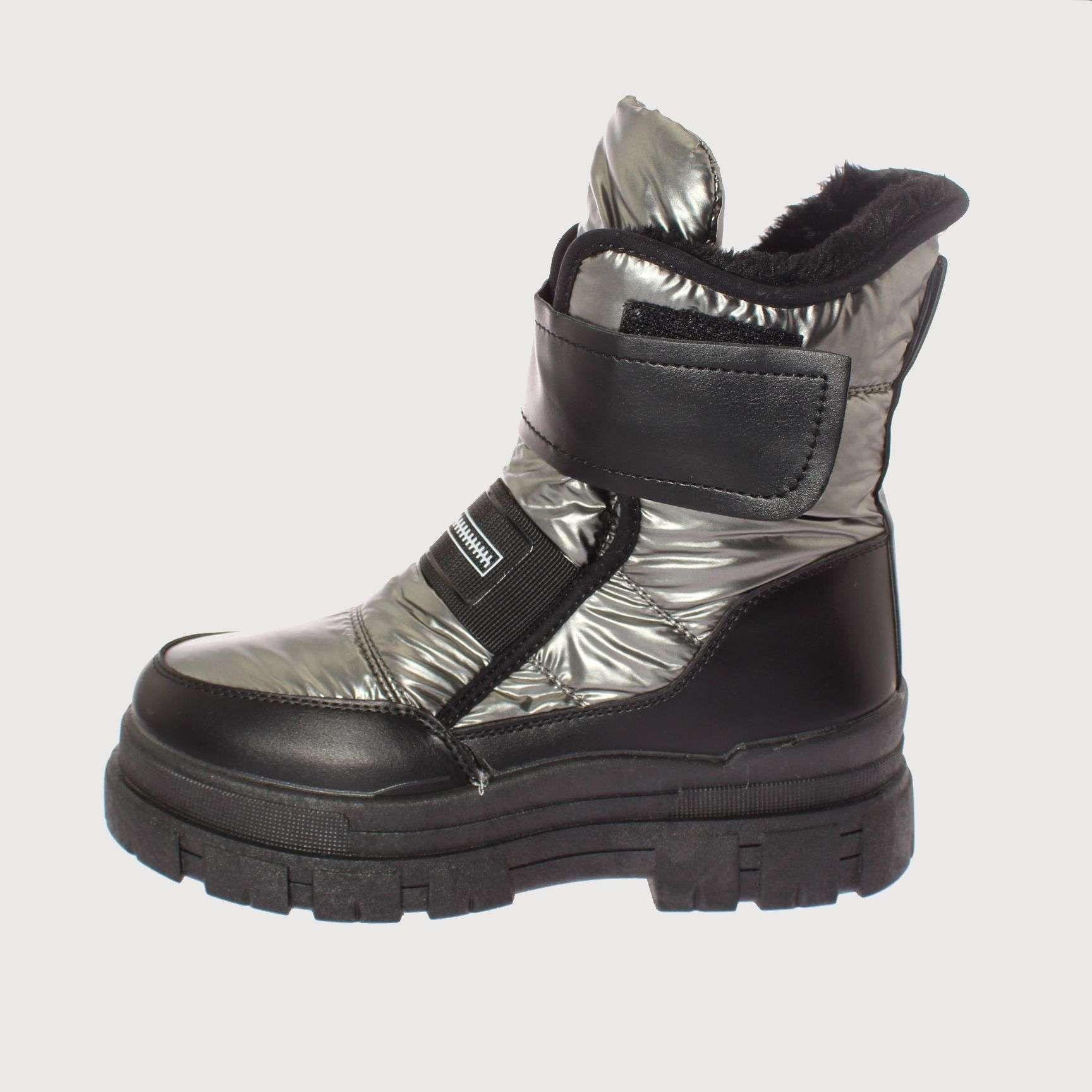 Bota Piel Plateado Vía Franca Mujer Art: 5Y306SILVER-1