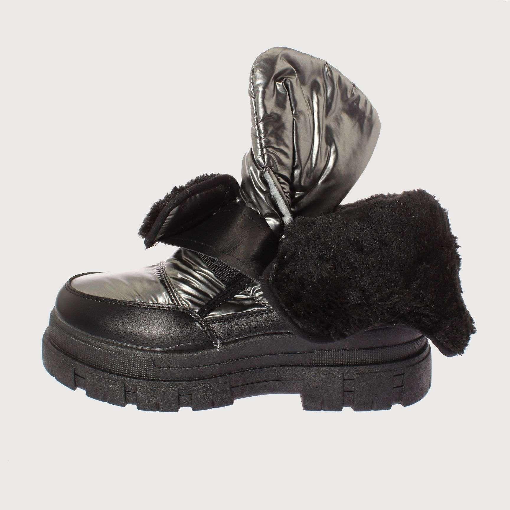 Bota Piel Plateado Vía Franca Mujer Art: 5Y306SILVER-4