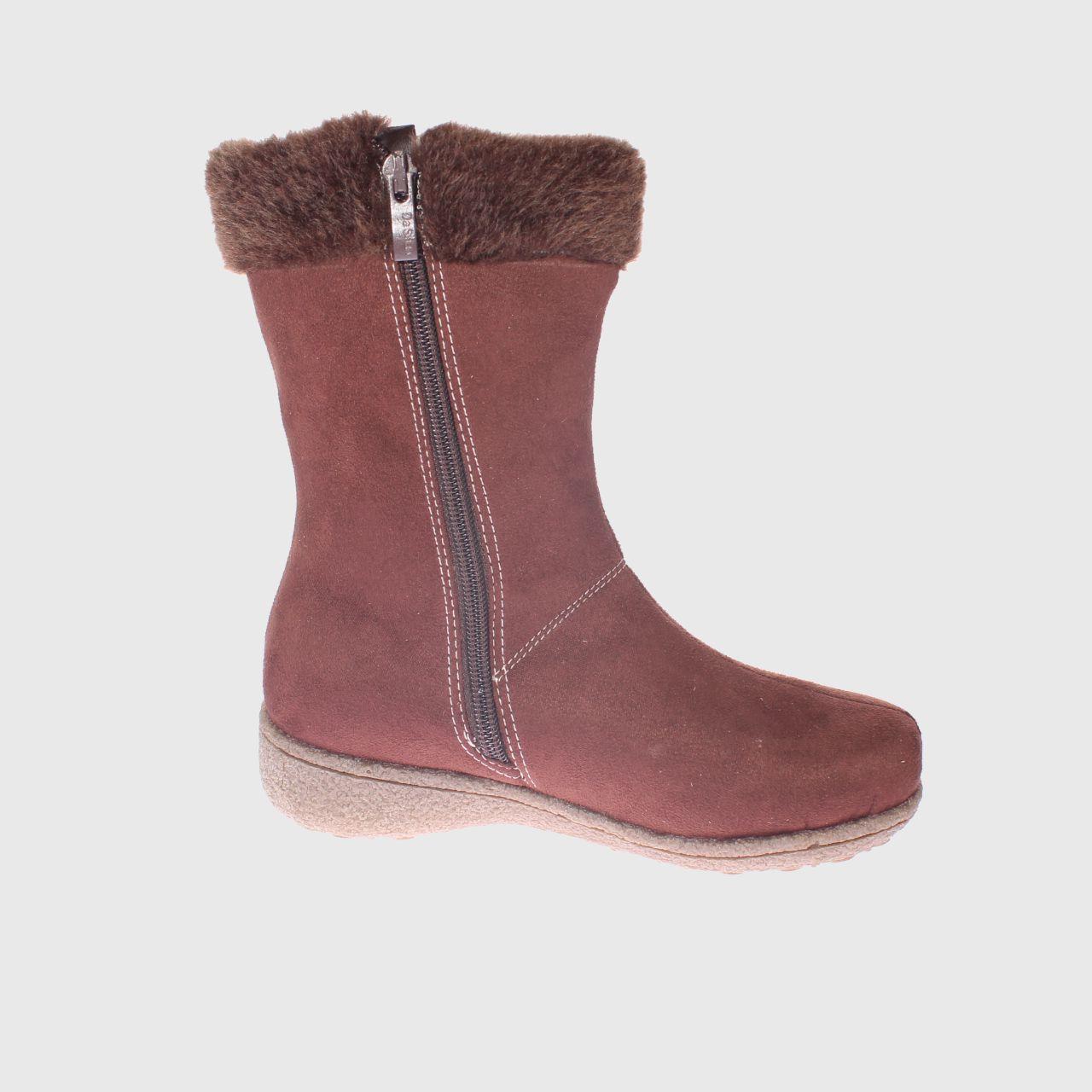 Bota piel Café Vía Franca Niña-3