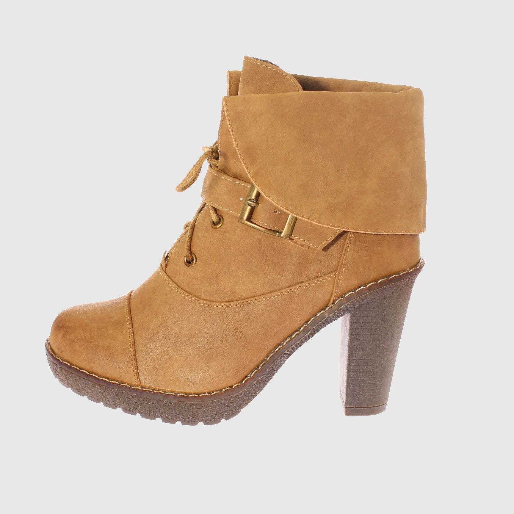 Botín Camel Vía Franca Mujer-1