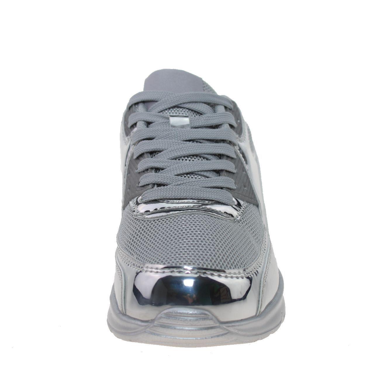 Zapatilla Airspace Para Mujer Color Plateado-3