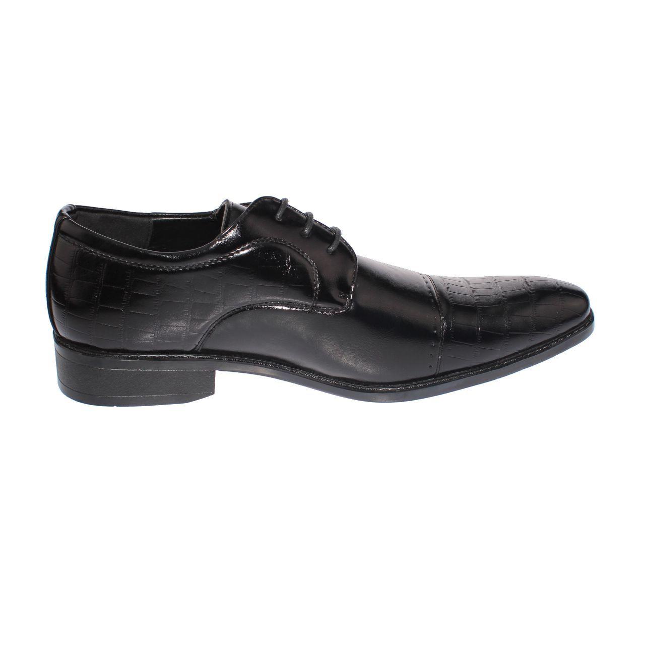 Zapato Formal Negro Vía Franca Hombre-3