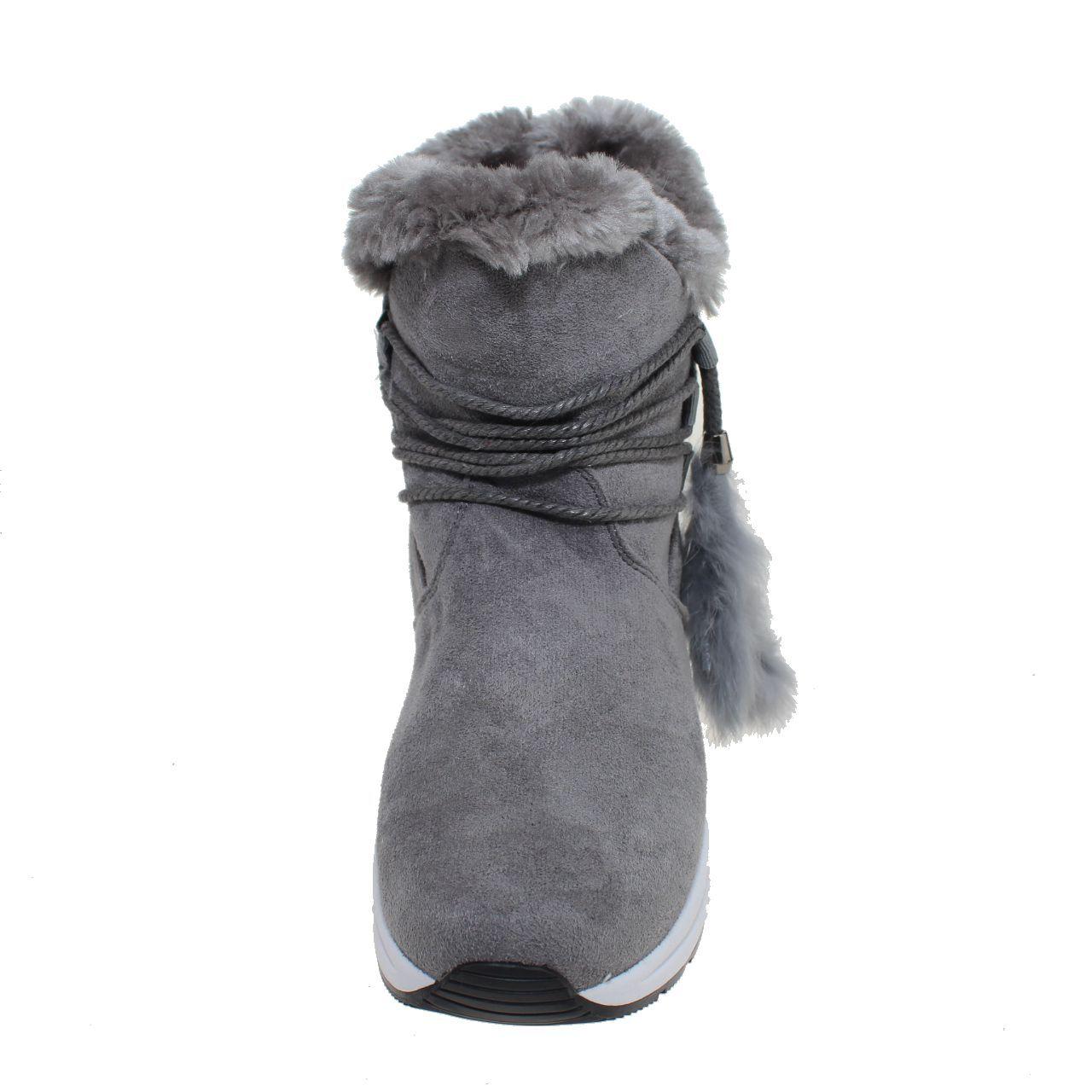Botín Piel Gris Vía Franca Mujer-4