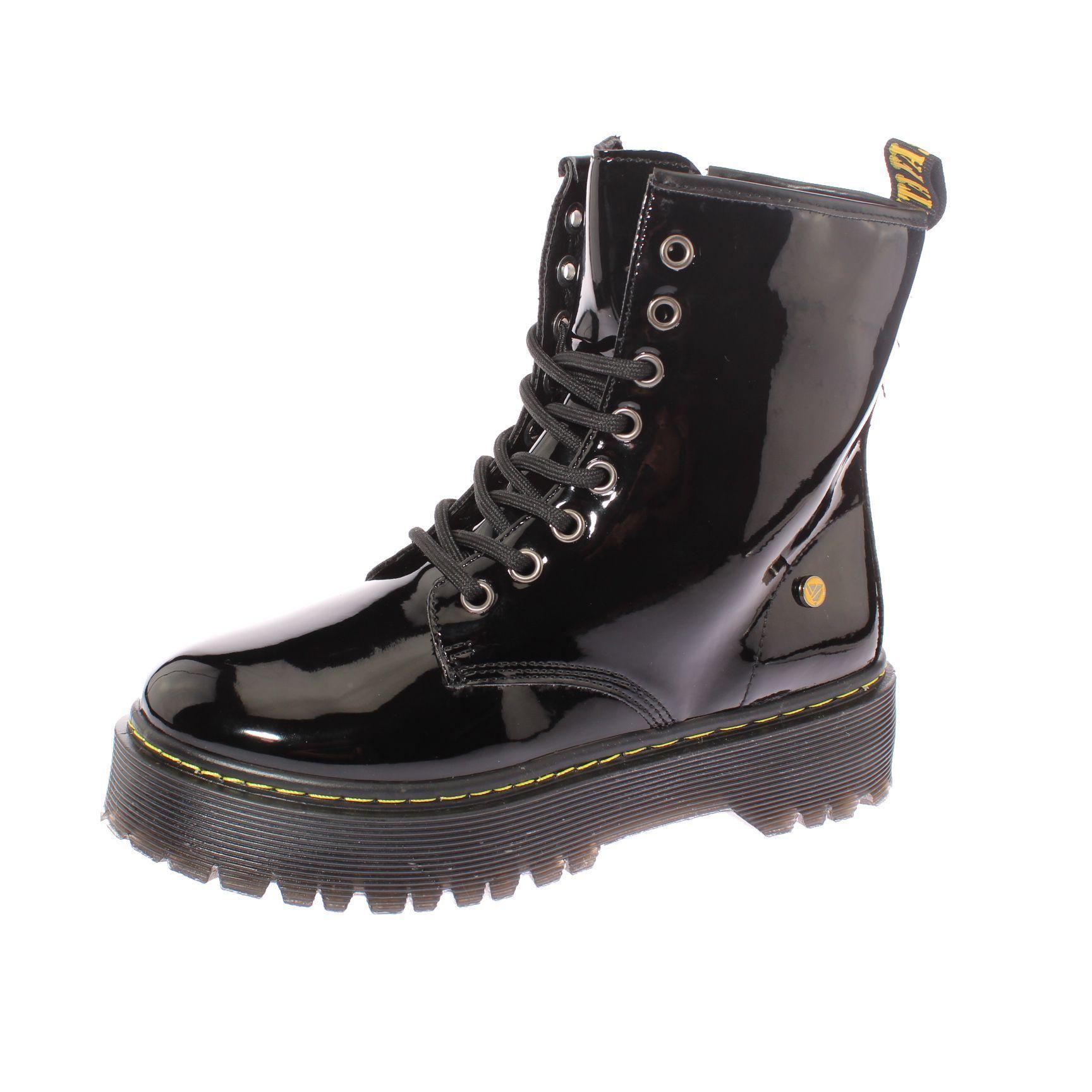 Botin Negro/Amarillo Vía Franca Mujer-0