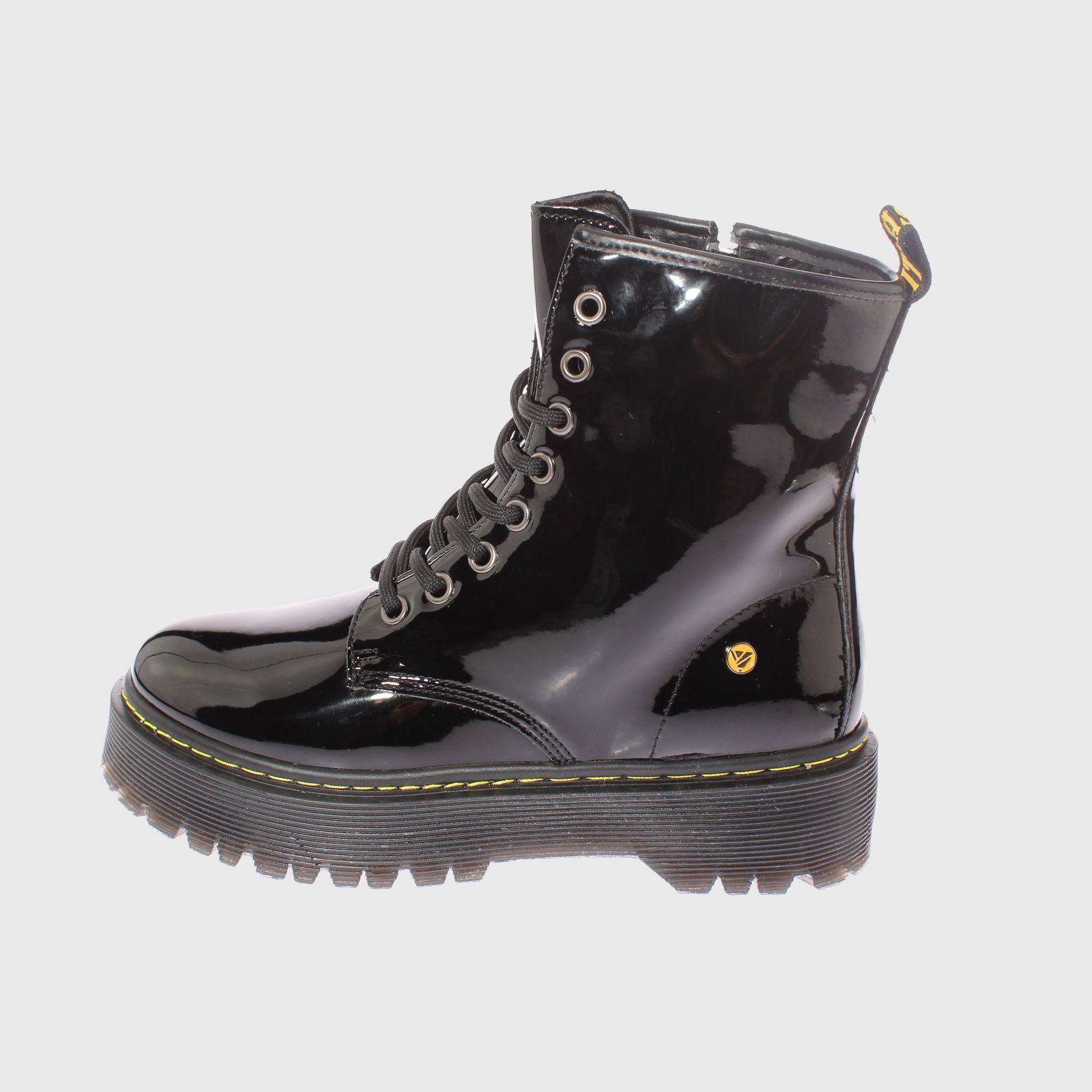 Botin Negro/Amarillo Vía Franca Mujer-1