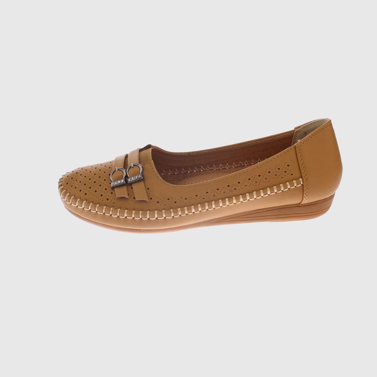 Mocasín Camel Vía Franca Mujer-1