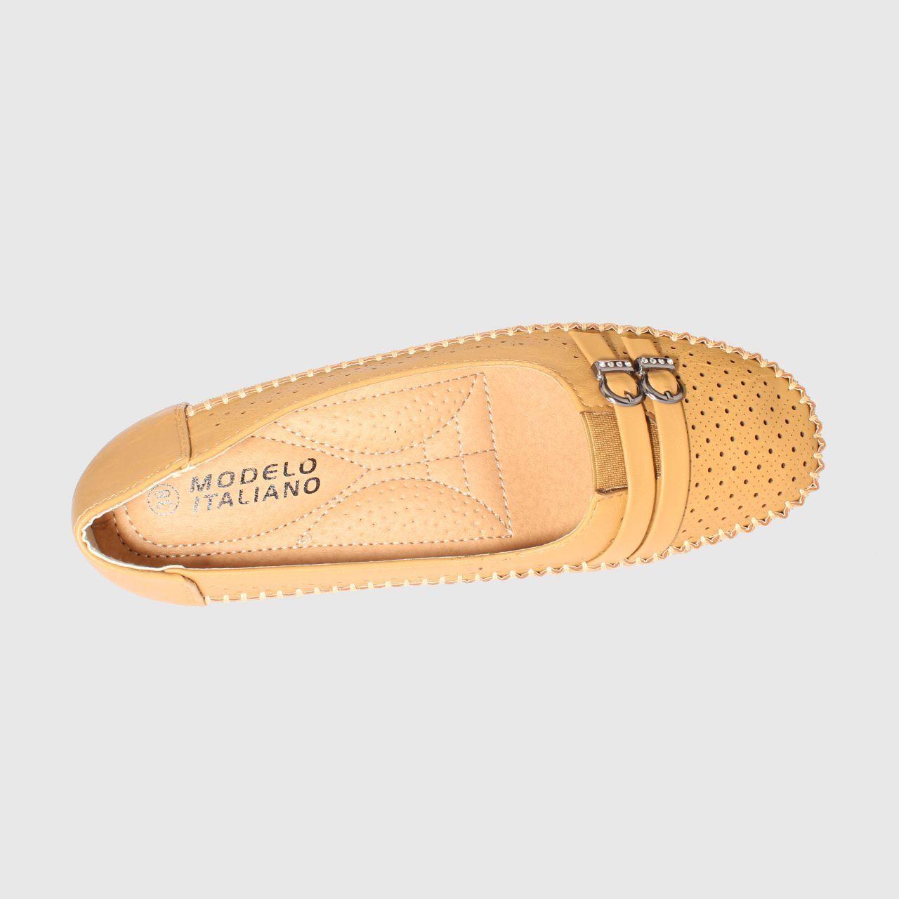 Mocasín Camel Vía Franca Mujer-4