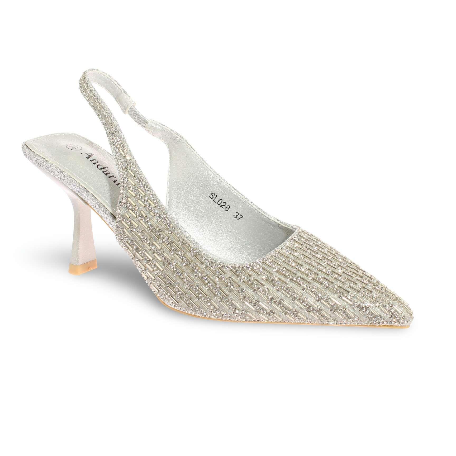 Zapato Taco Plateado Vía Franca Mujer Art: 5SL028PLATA-0