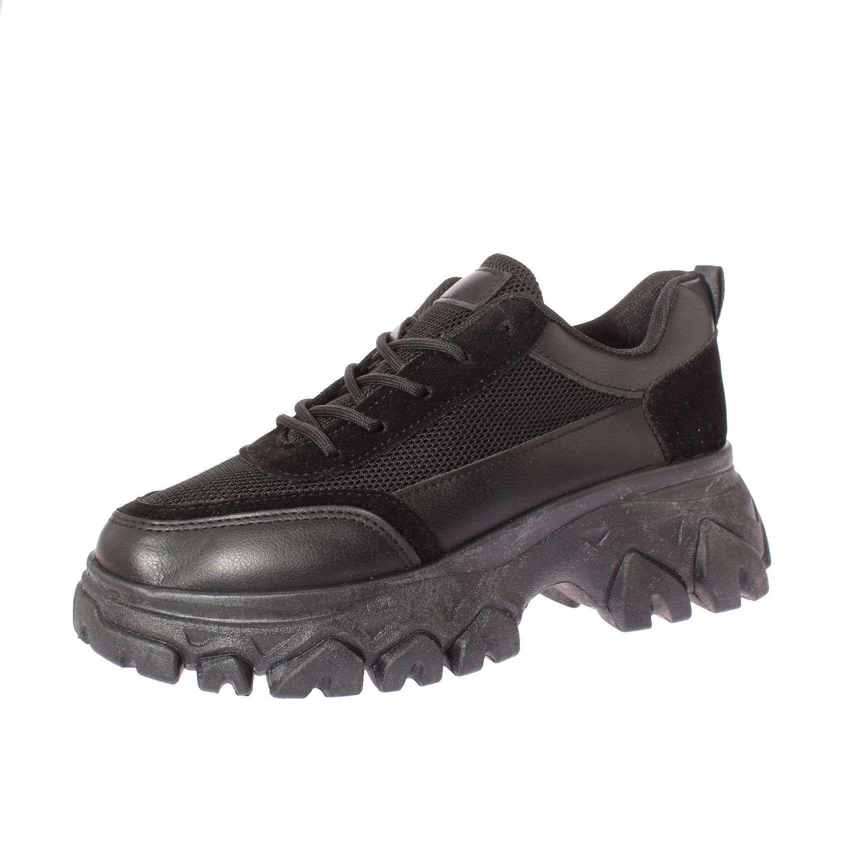Zapatilla Plataforma Negro Vía Franca Mujer Art: 5LY036BLACK-0