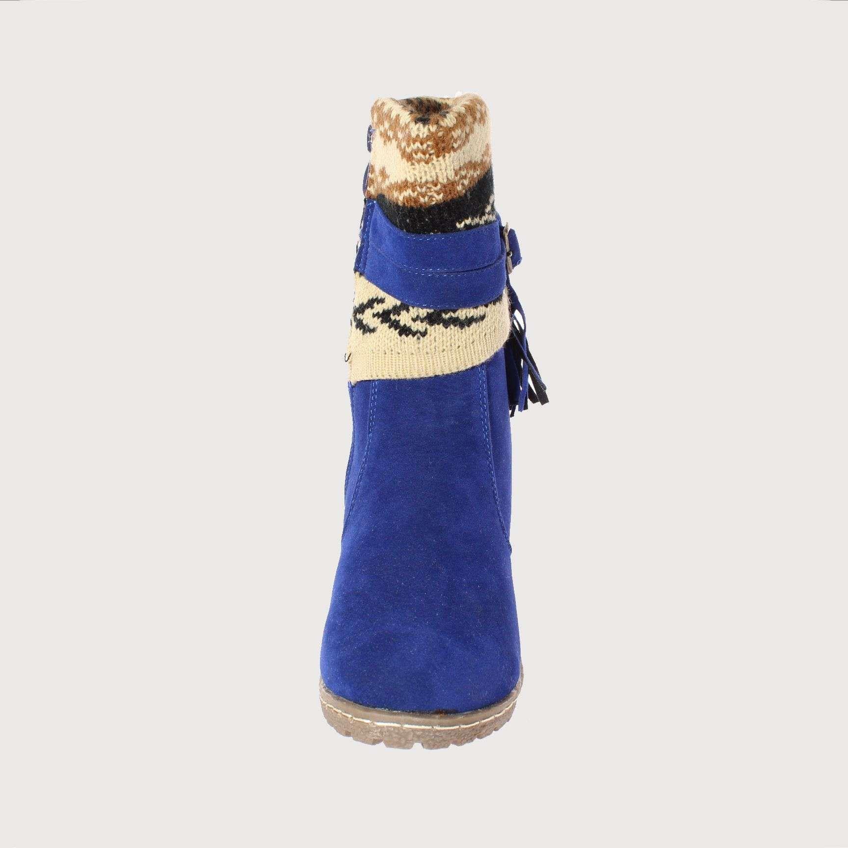 Bota Taco Chino Azul Vía Franca Mujer Art: 51214BLUE-2