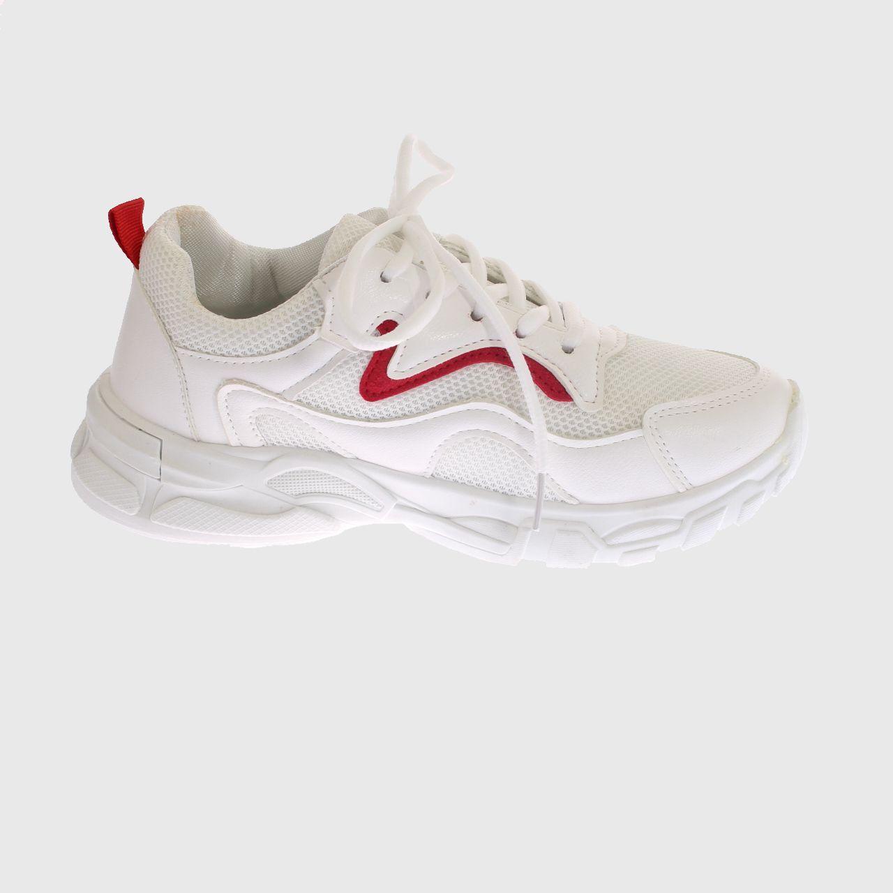 Zapatilla Blanco Rojo Vía Franca Mujer-2