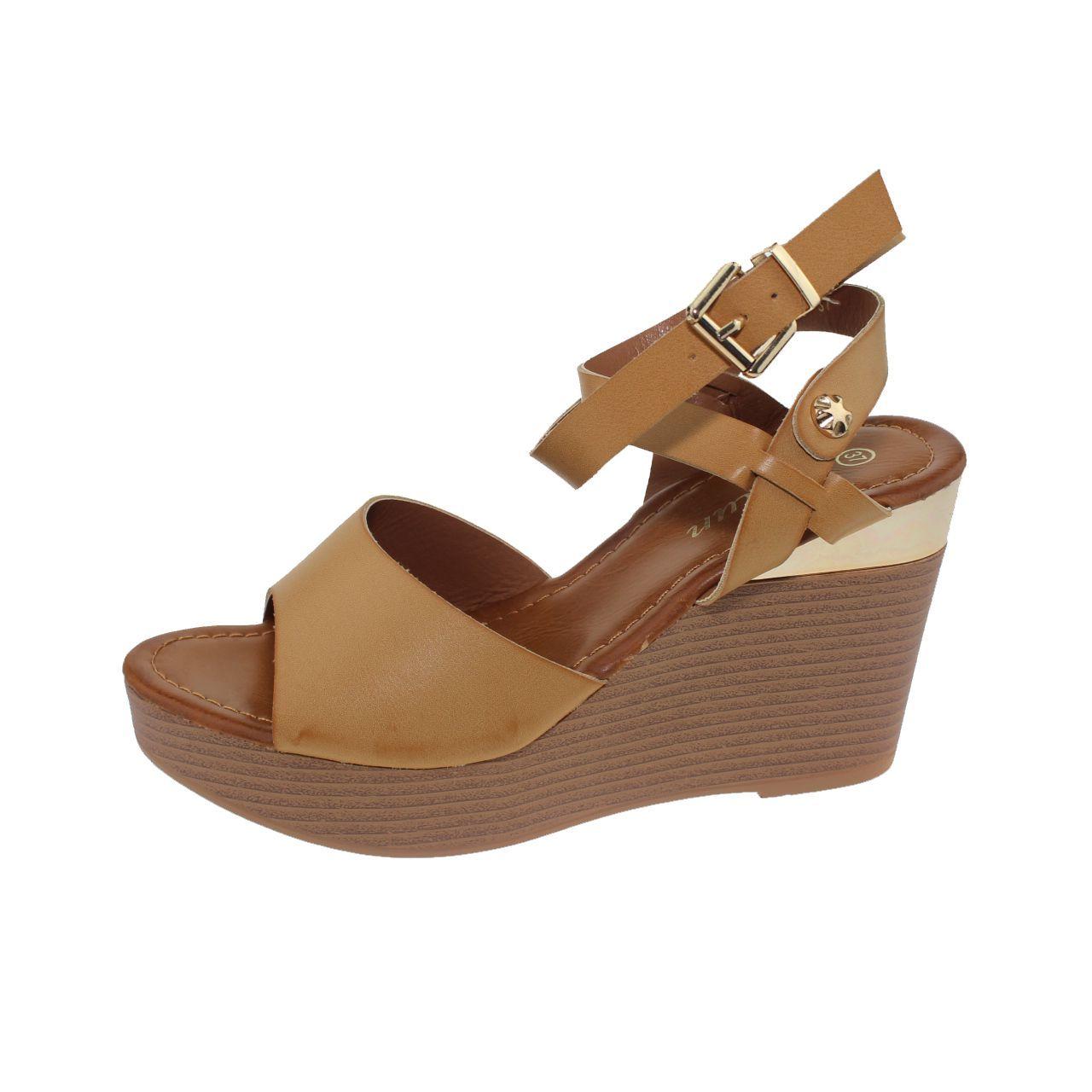Sandalia Beige Vía Franca Mujer-3