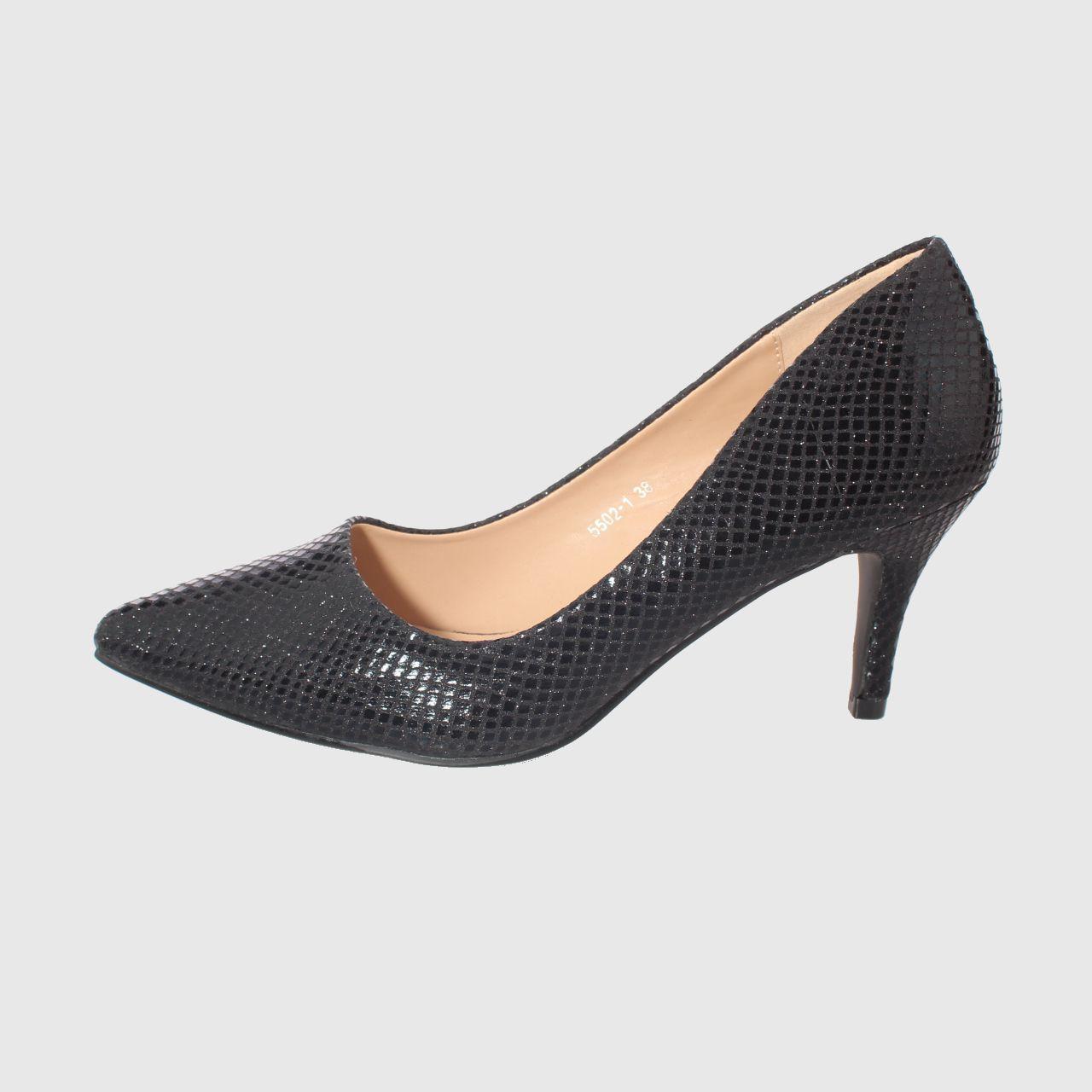 Zapato Negro Vía Franca Mujer-1