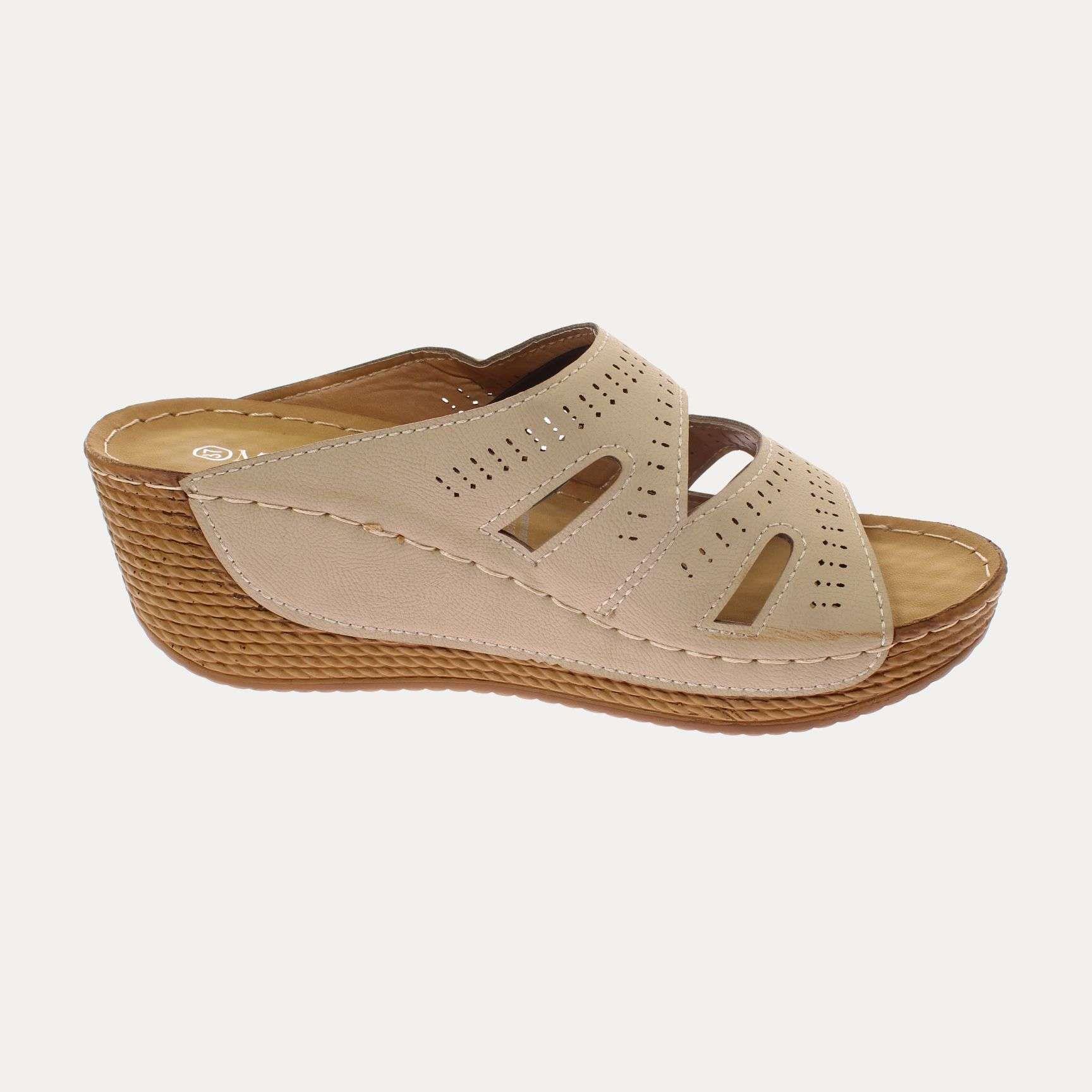 Sandalia Beige Vía Franca Mujer Art: 5FO041BEIGE-3