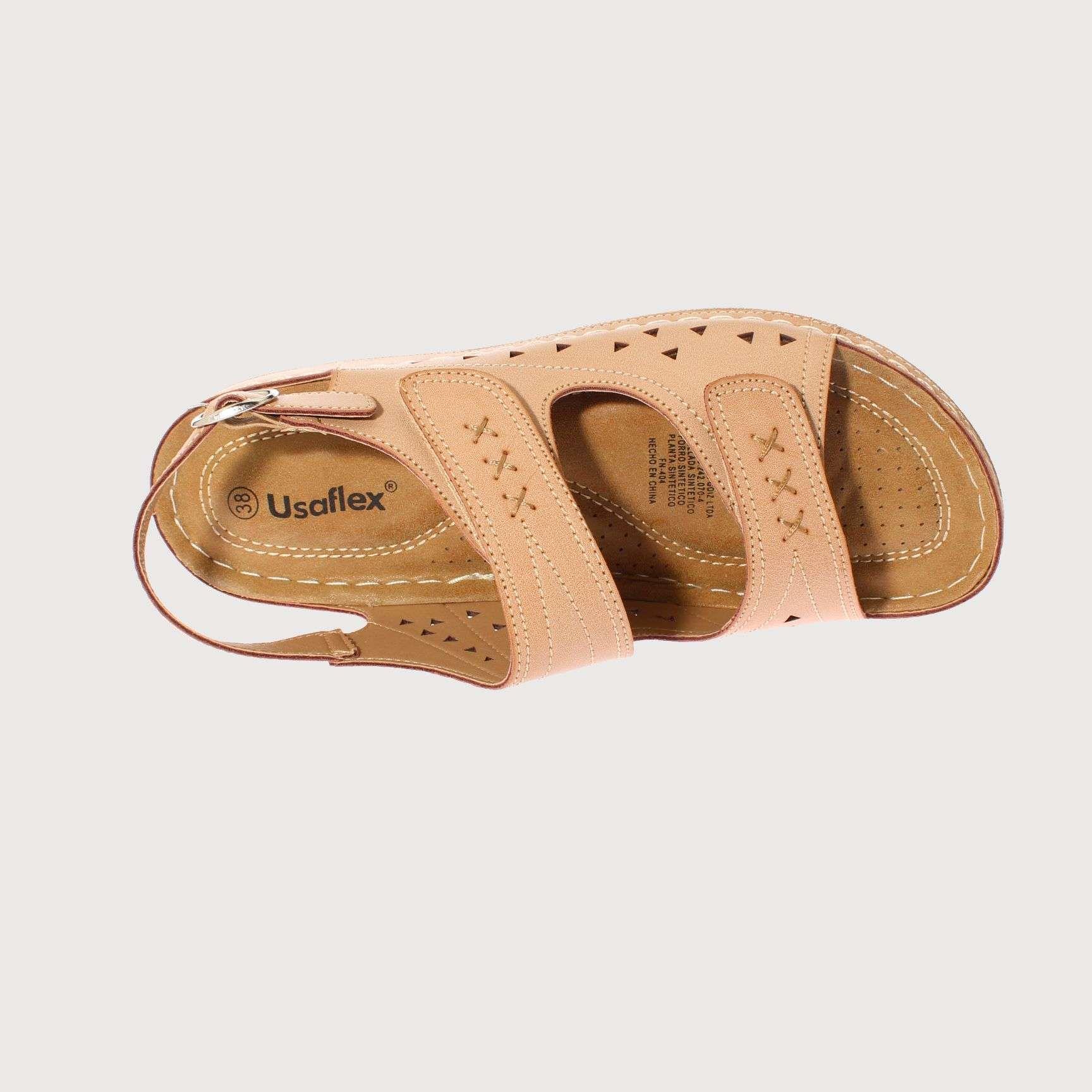 Sandalia Confort Beige Vía Franca Mujer Art: 5FN404BEIGE-5