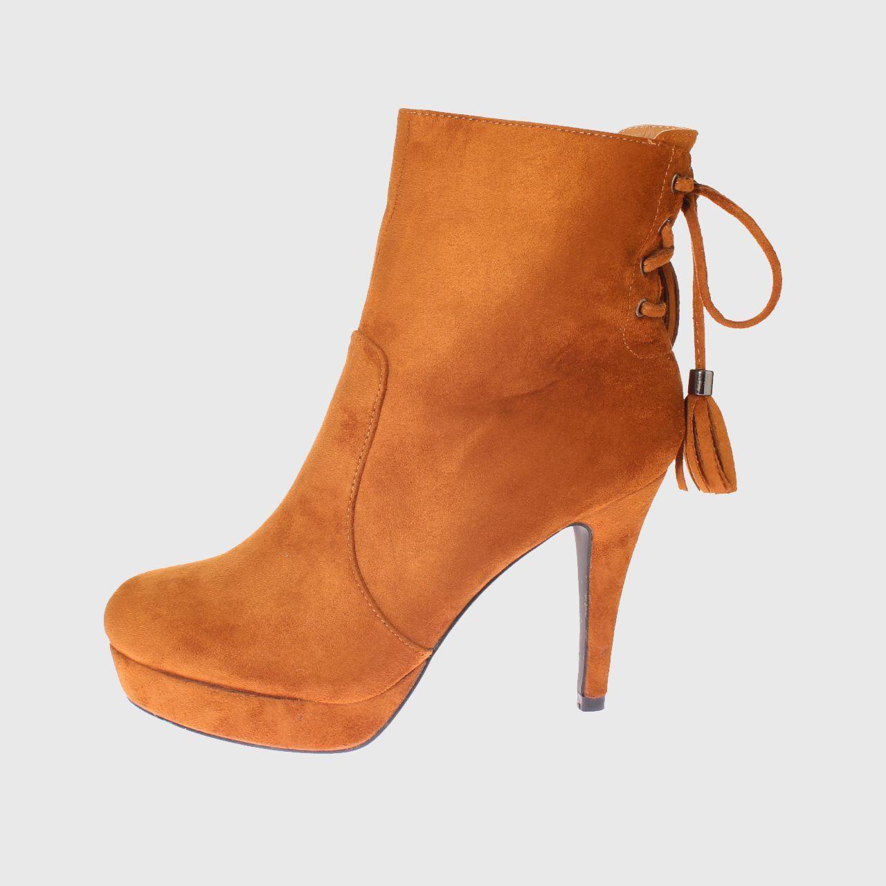 Botín Camel Vía Franca Mujer-1