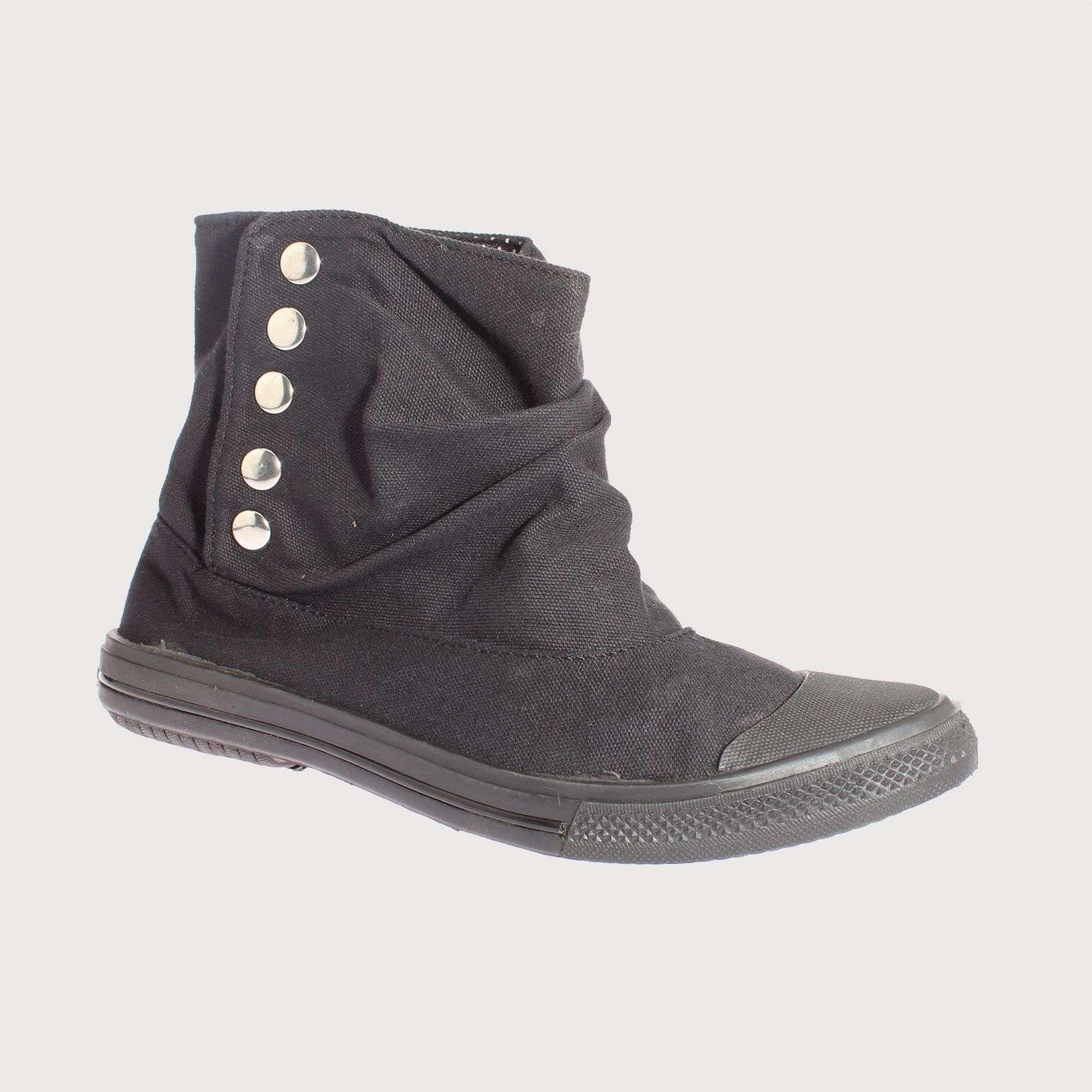 Botín Lona Negro Vía Franca Mujer Art: 5H09882BLACK-3