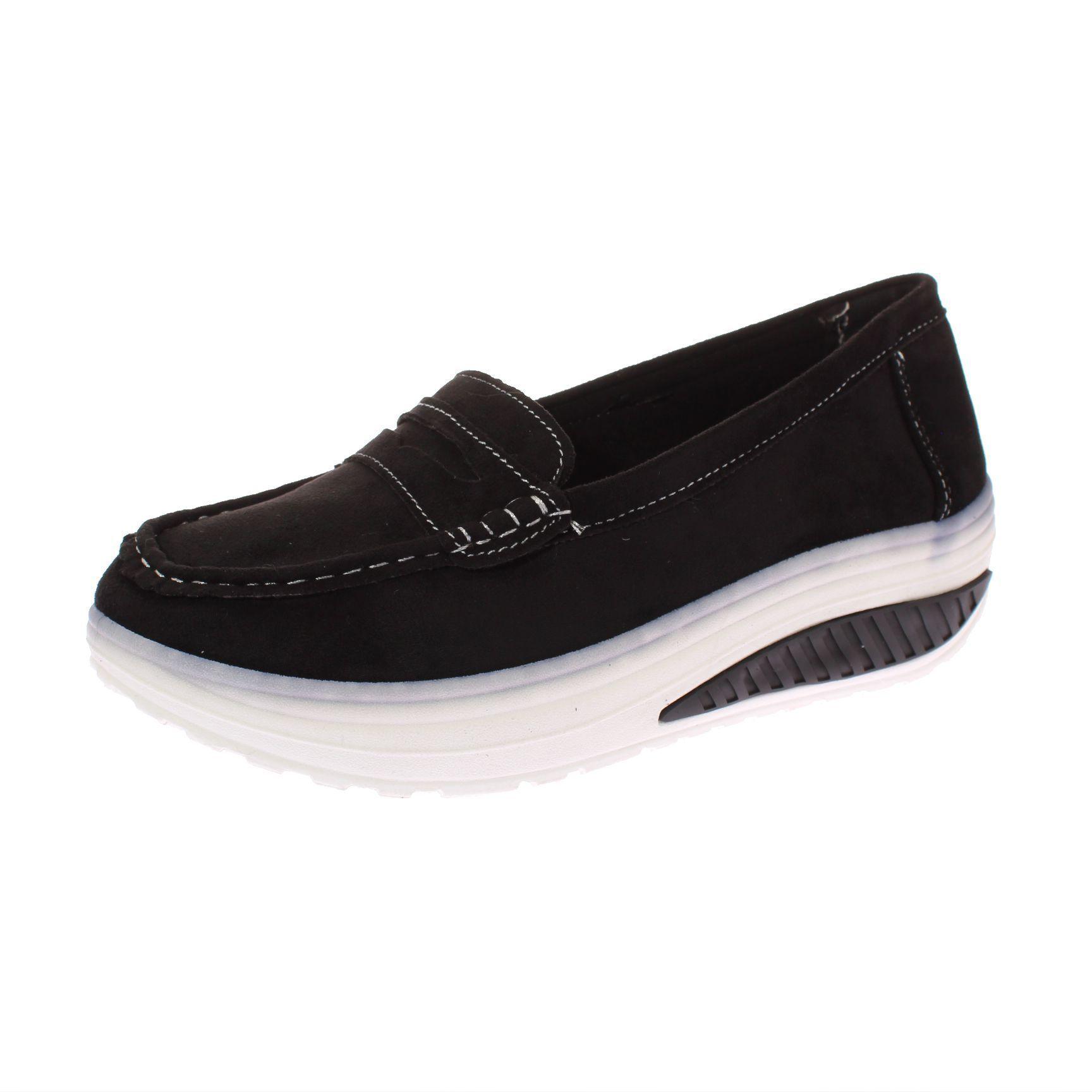 Mocasín Negro Vía Franca Mujer-0